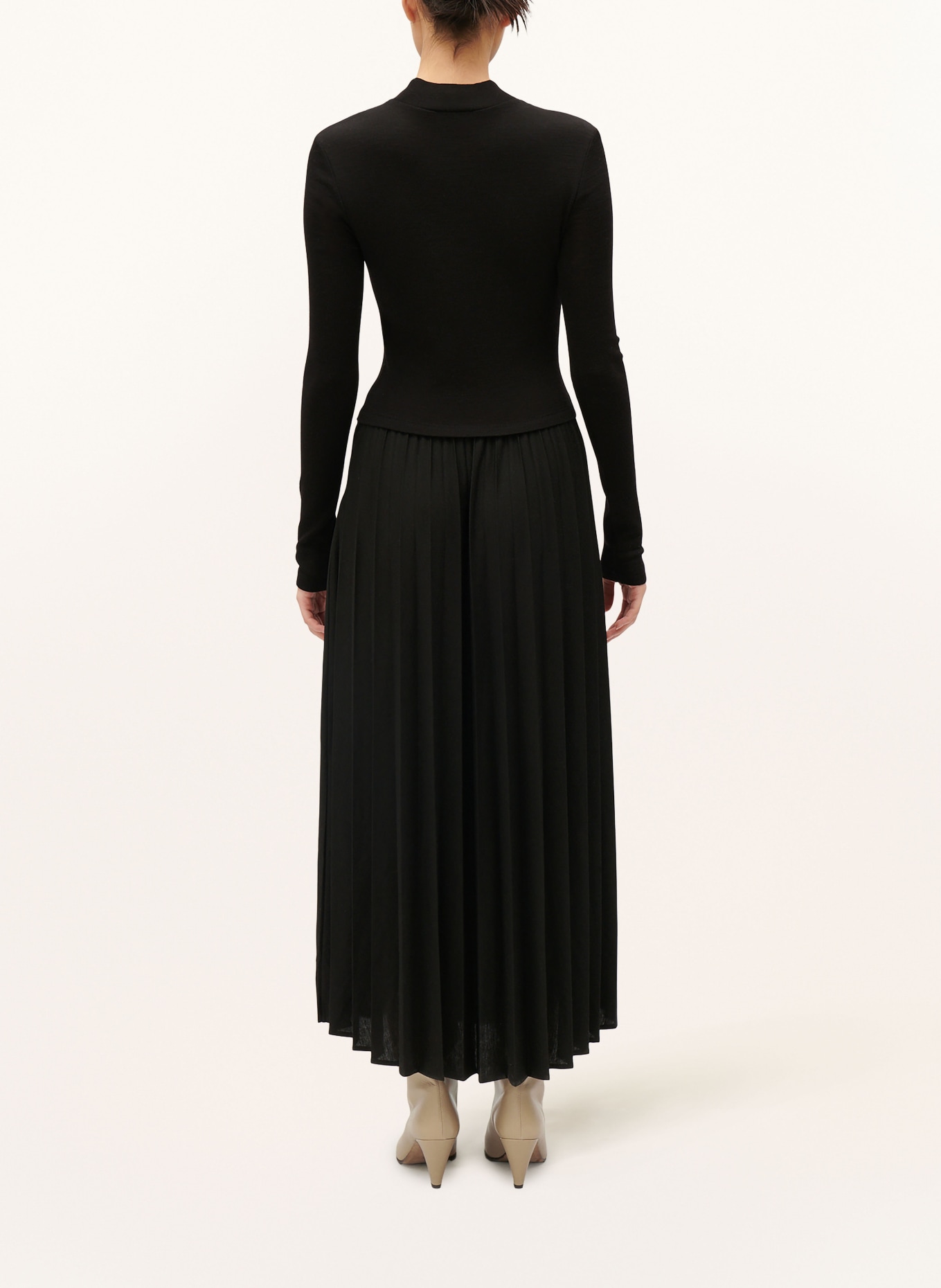 CLAUDIE PIERLOT Jerseykleid mit Plissees, Farbe: SCHWARZ (Bild 3)