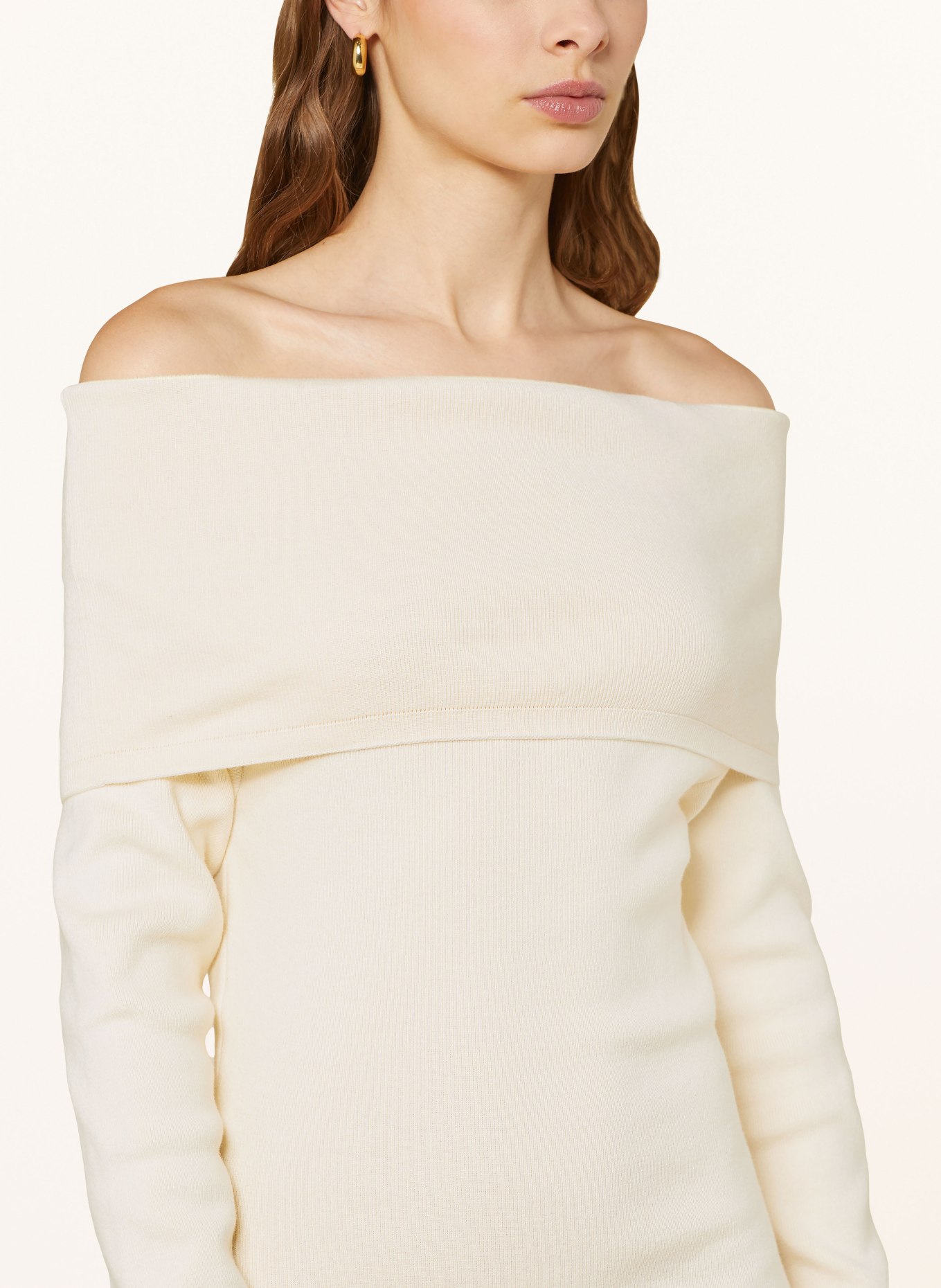 CLAUDIE PIERLOT Off-Shoulder-Kleid, Farbe: CREME (Bild 4)