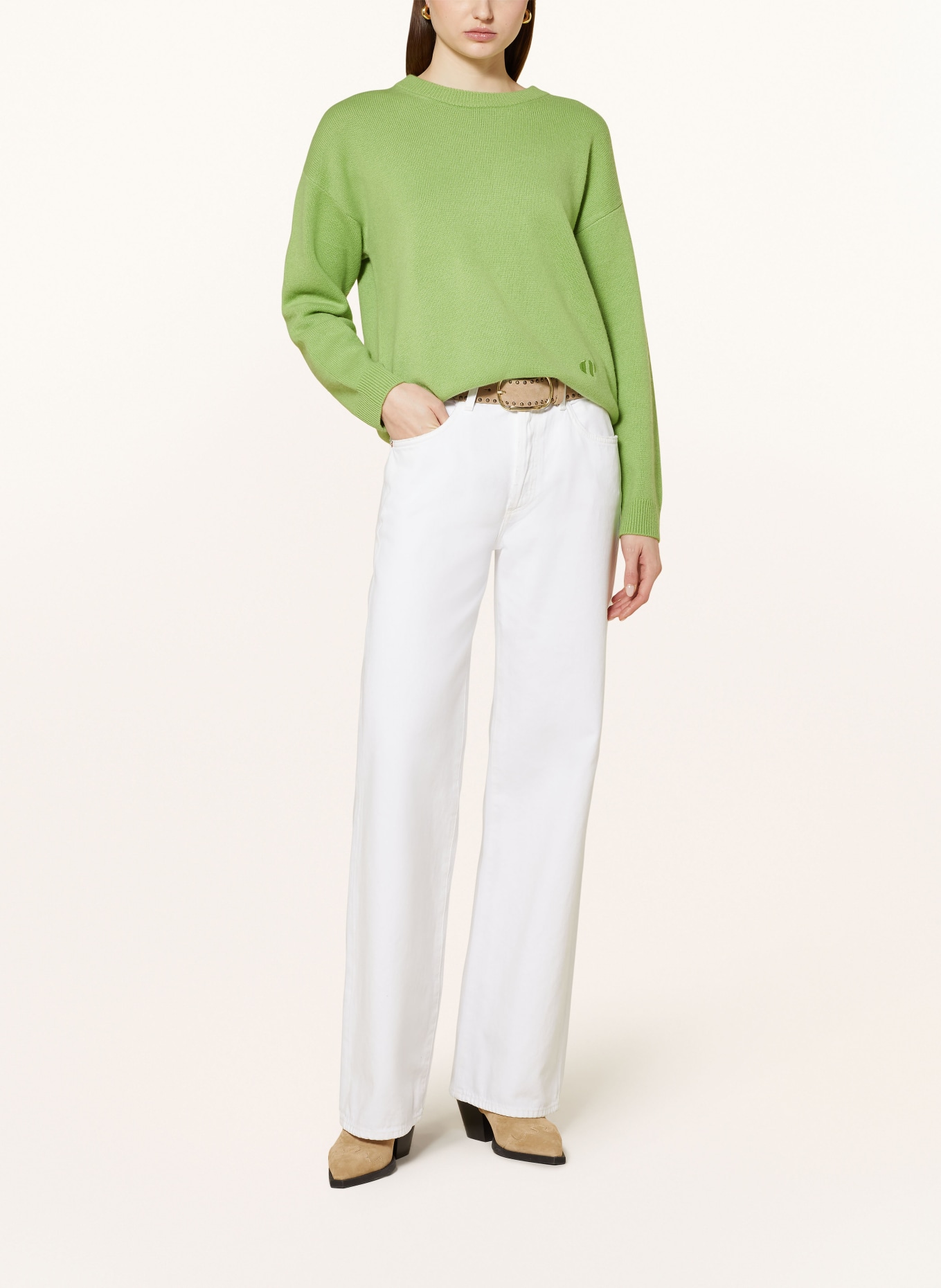 CLAUDIE PIERLOT Cashmere-Pullover, Farbe: HELLGRÜN (Bild 2)