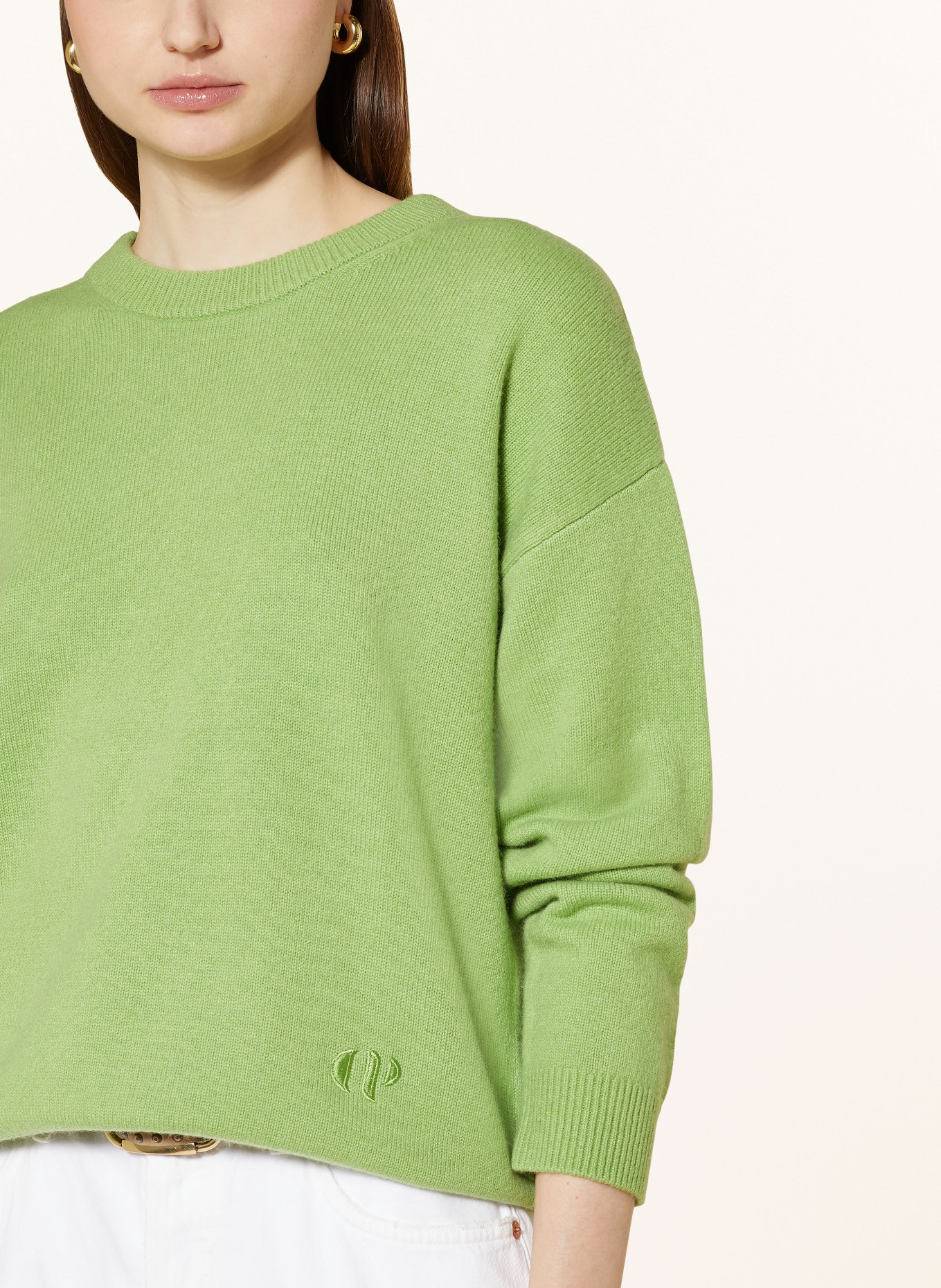 CLAUDIE PIERLOT Cashmere-Pullover, Farbe: HELLGRÜN (Bild 4)