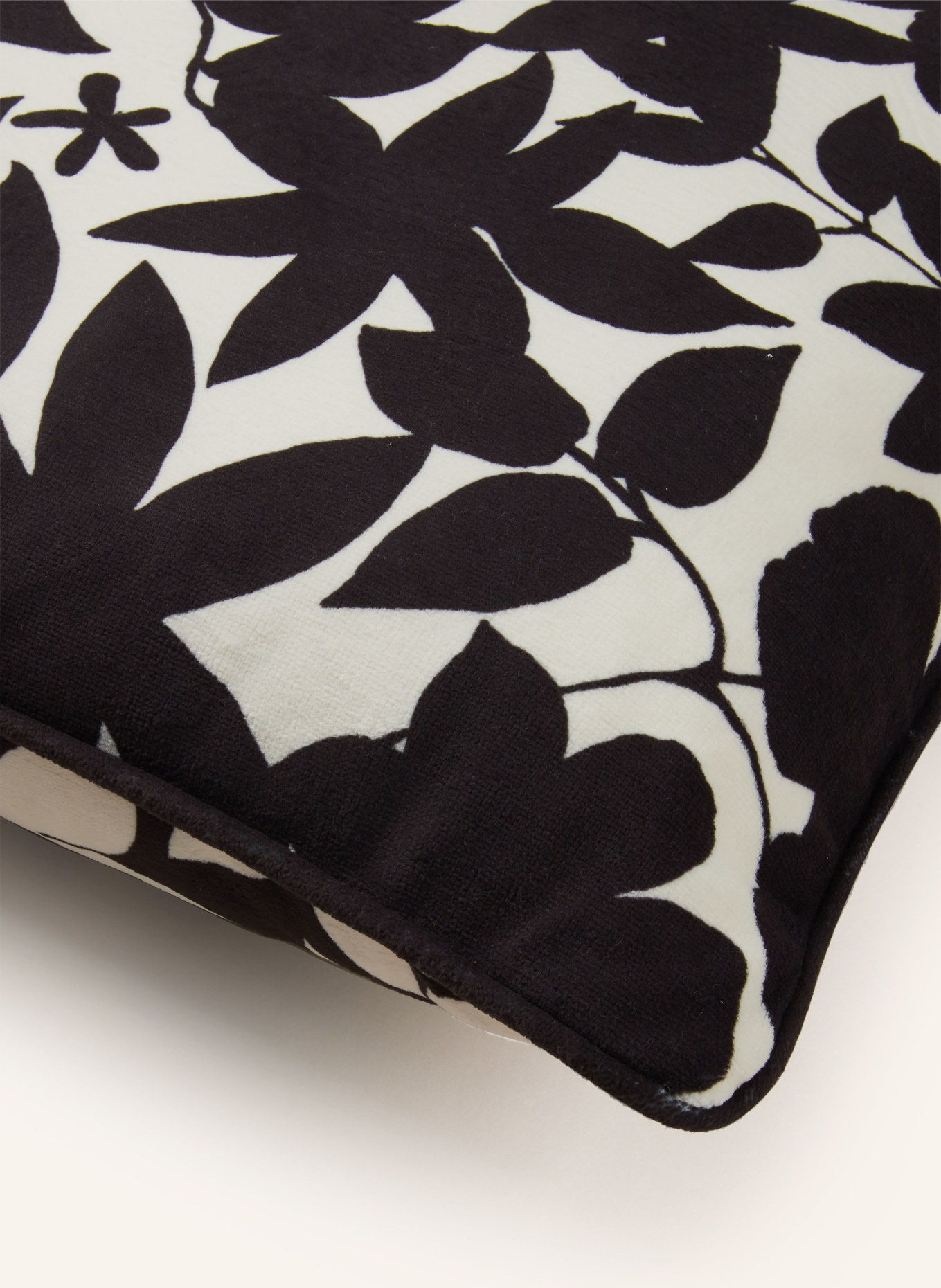 ESSENZA Decorative cushion IMARA in velvet, Color: BLACK/ CREAM (Image 3)