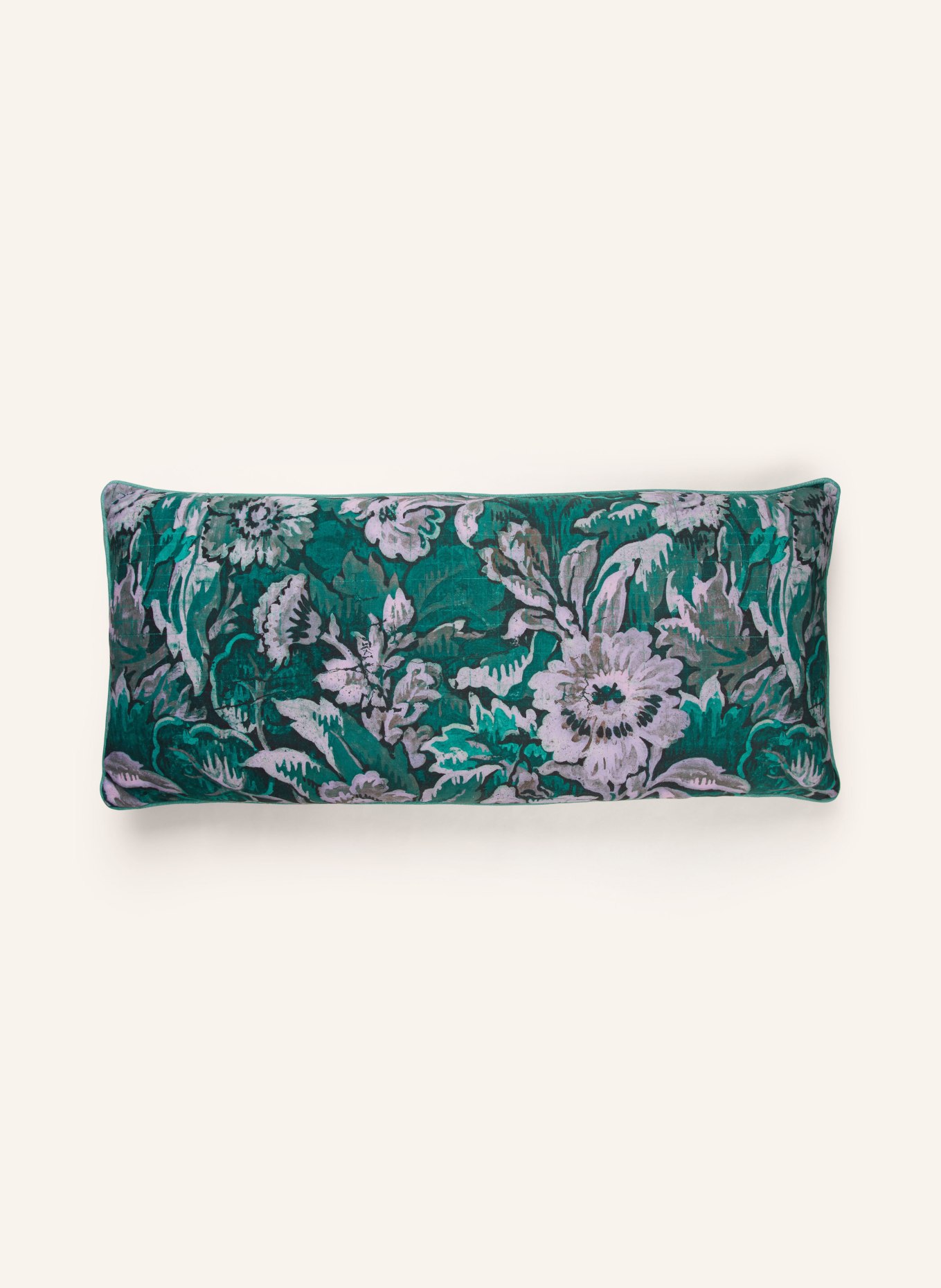 ESSENZA Decorative cushion YFKE in velvet, Color: GREEN/ LIGHT PURPLE/ DARK GREEN (Image 2)