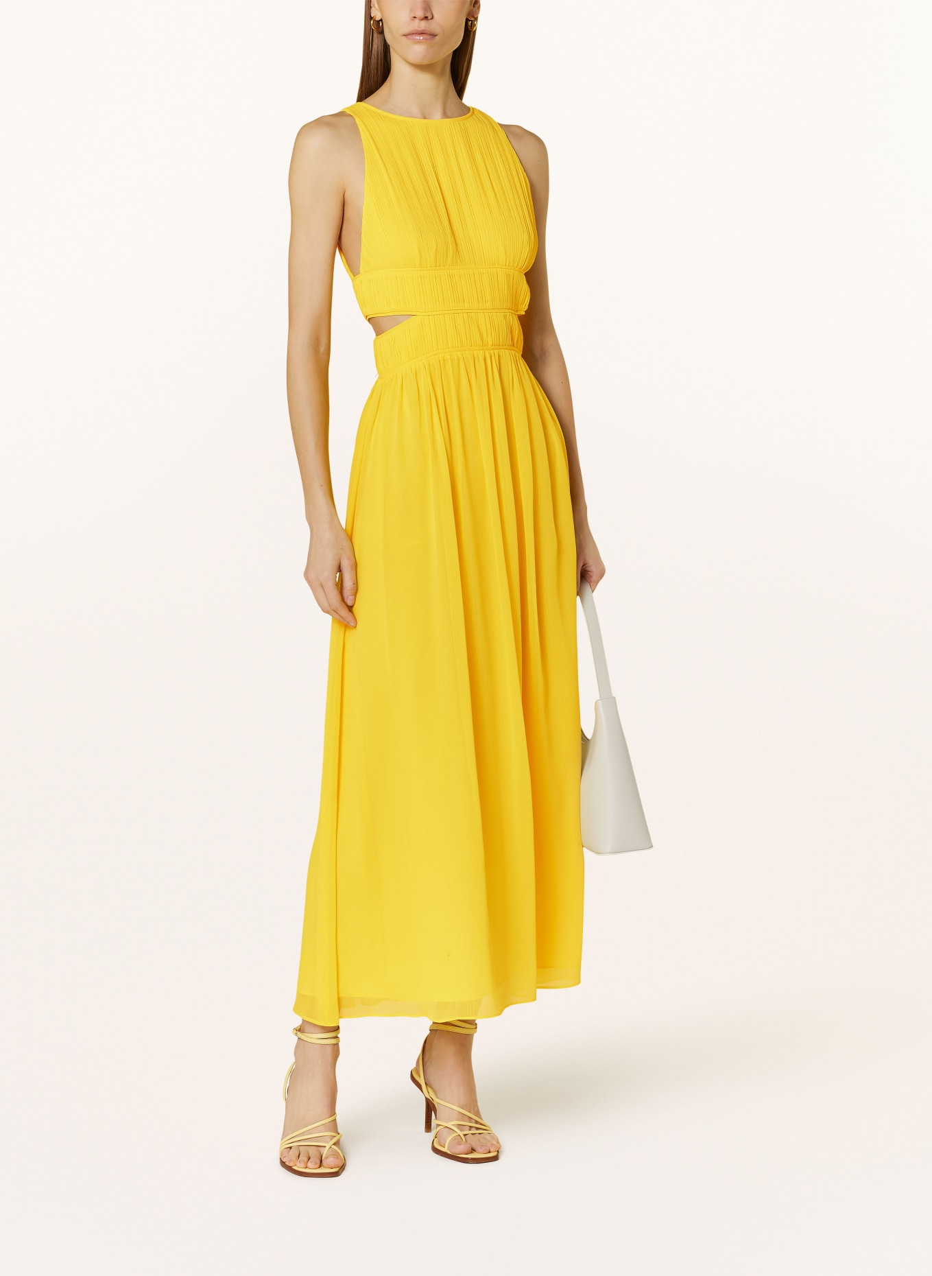 PATRIZIA PEPE Dress with pleats and cut-outs, Color: Y447 DYNAMIC YELLOW (Image 2)