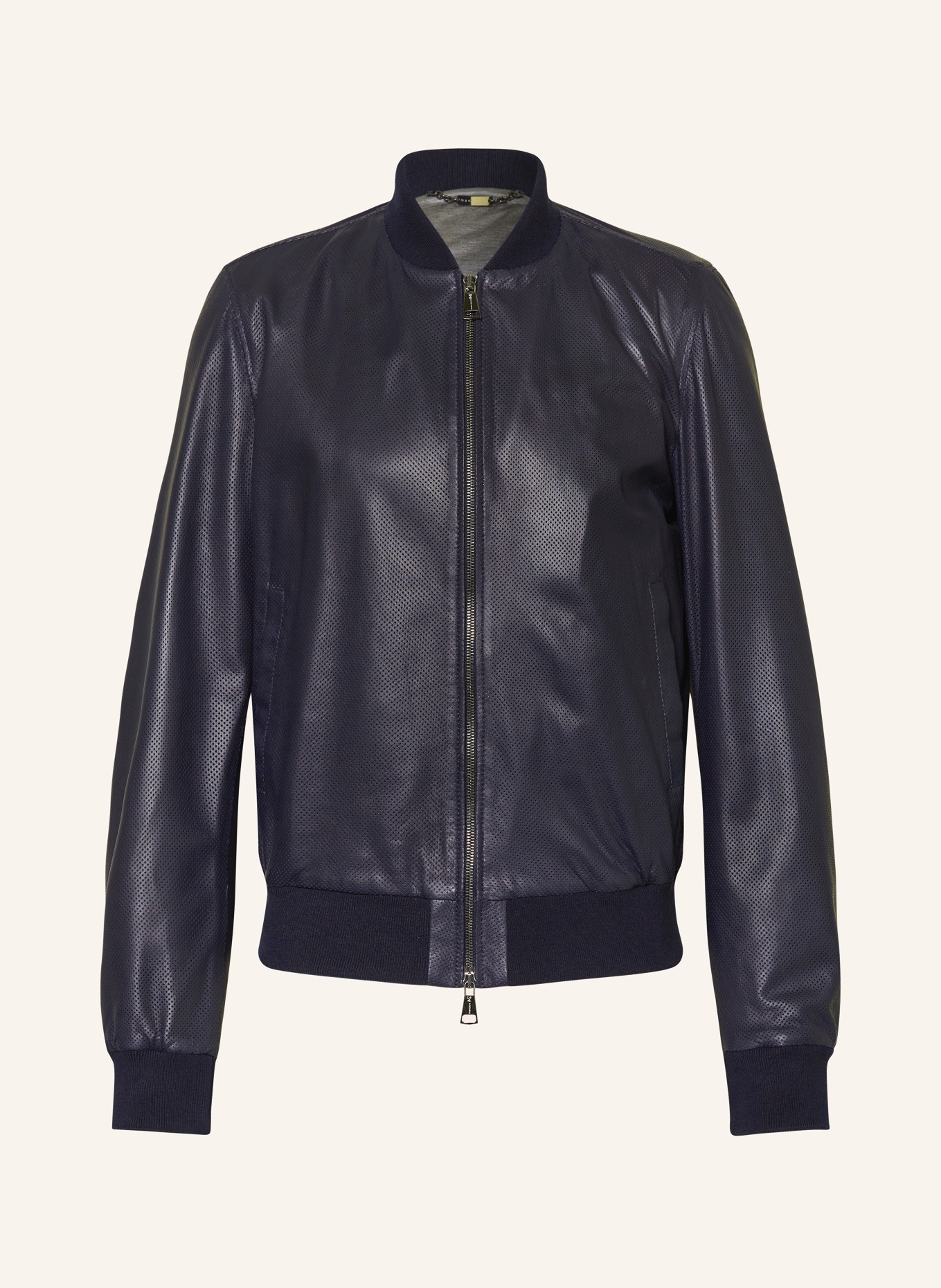manzoni 24 Leather jacket, Color: DARK BLUE (Image 1)