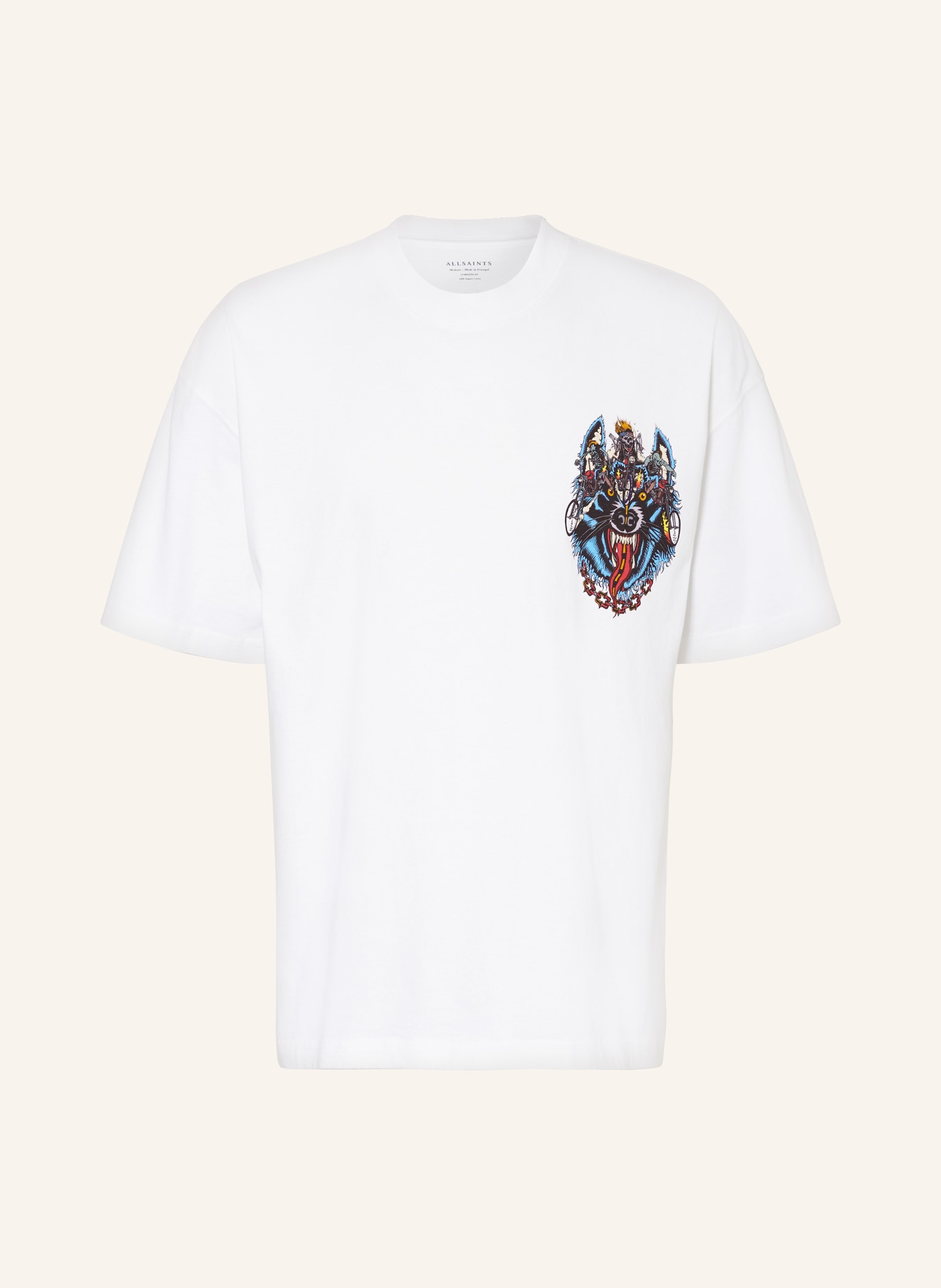 ALLSAINTS T-shirt HOWLRIDER, Color: CREAM (Image 1)