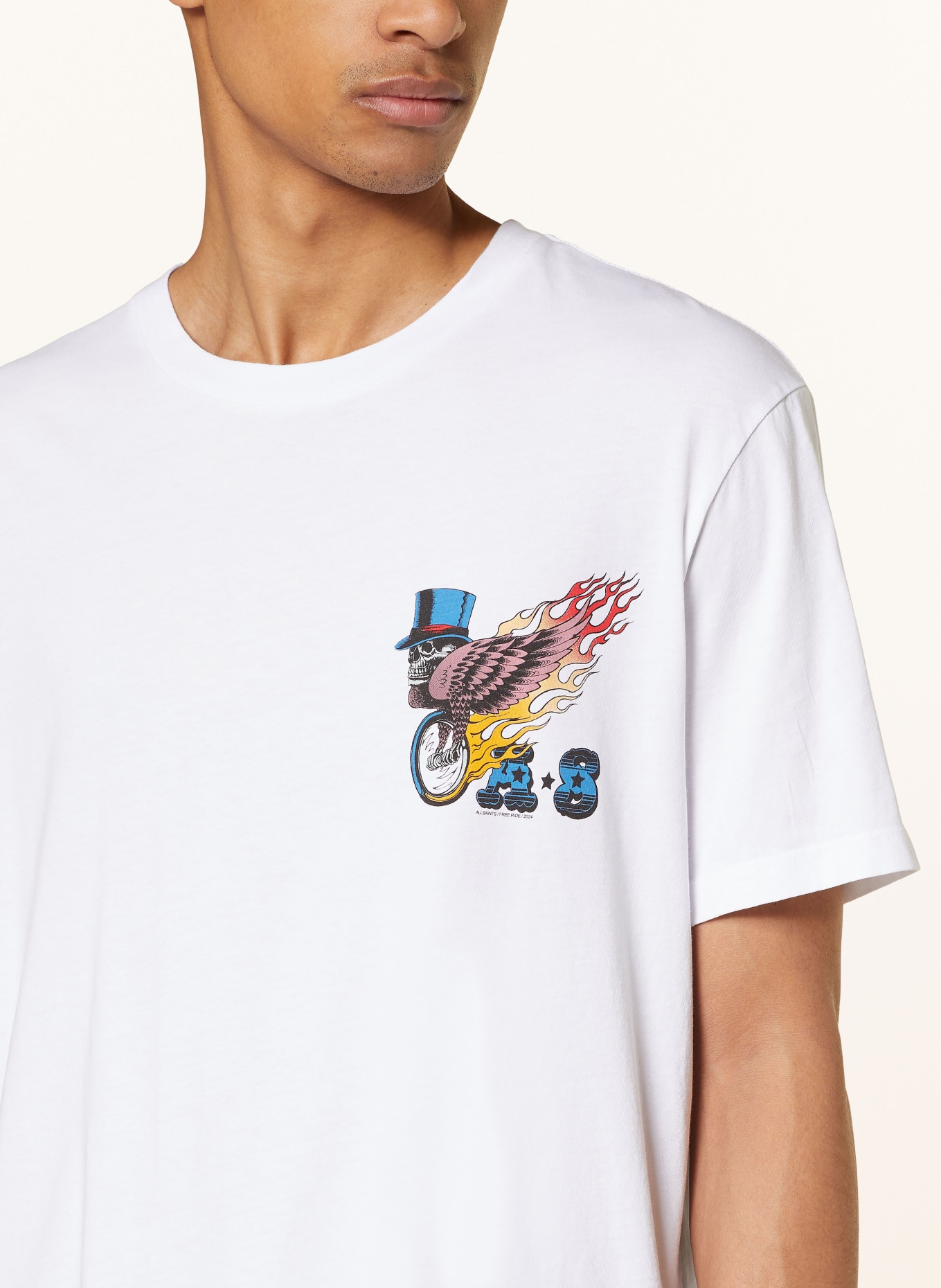 ALLSAINTS T-shirt ROLLER, Color: WHITE (Image 4)