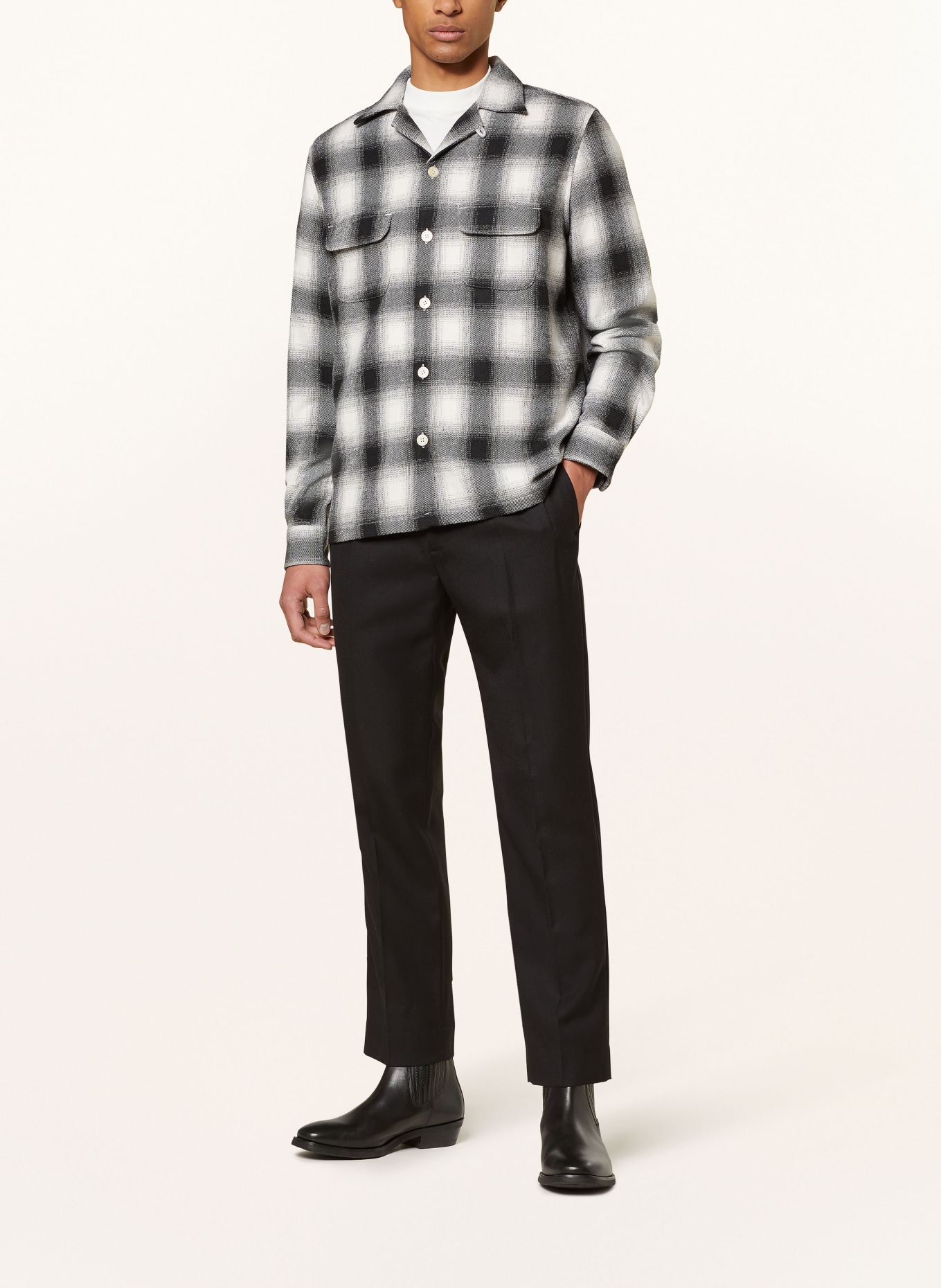 ALLSAINTS Resort shirt FORTUNADO relaxed fit, Color: BLACK/ WHITE (Image 3)