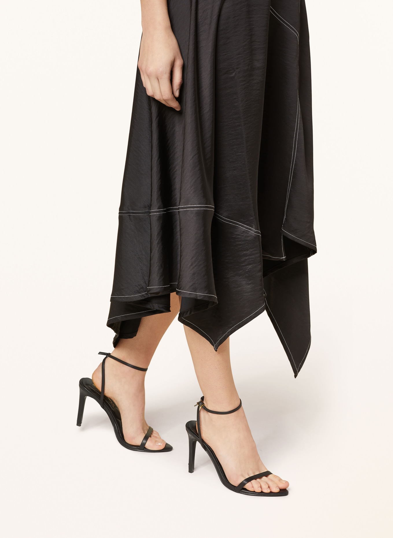 ALLSAINTS Satin skirt AGNES, Color: BLACK (Image 4)