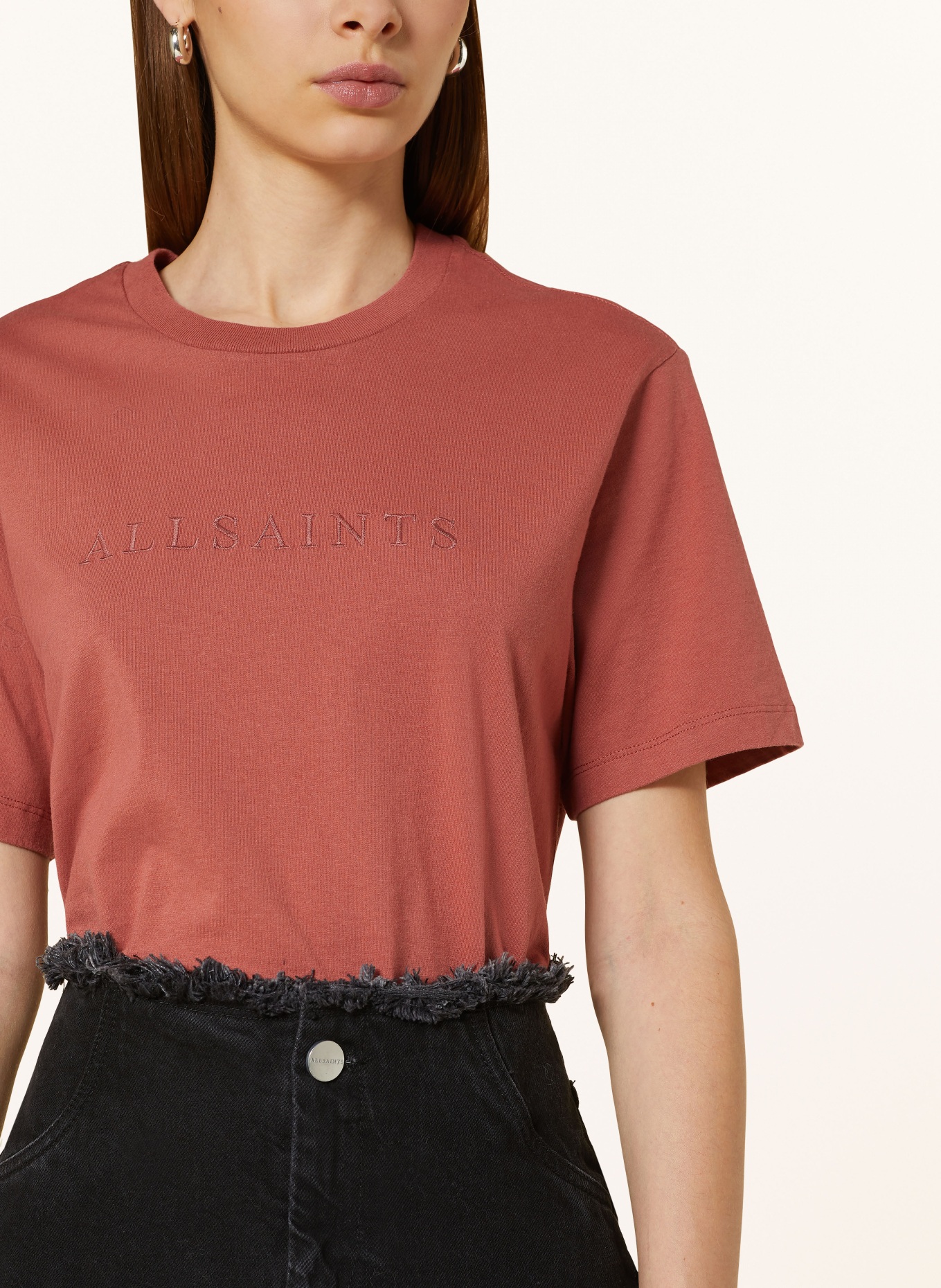 ALLSAINTS T-shirt PIPPA, Color: DARK ORANGE (Image 4)