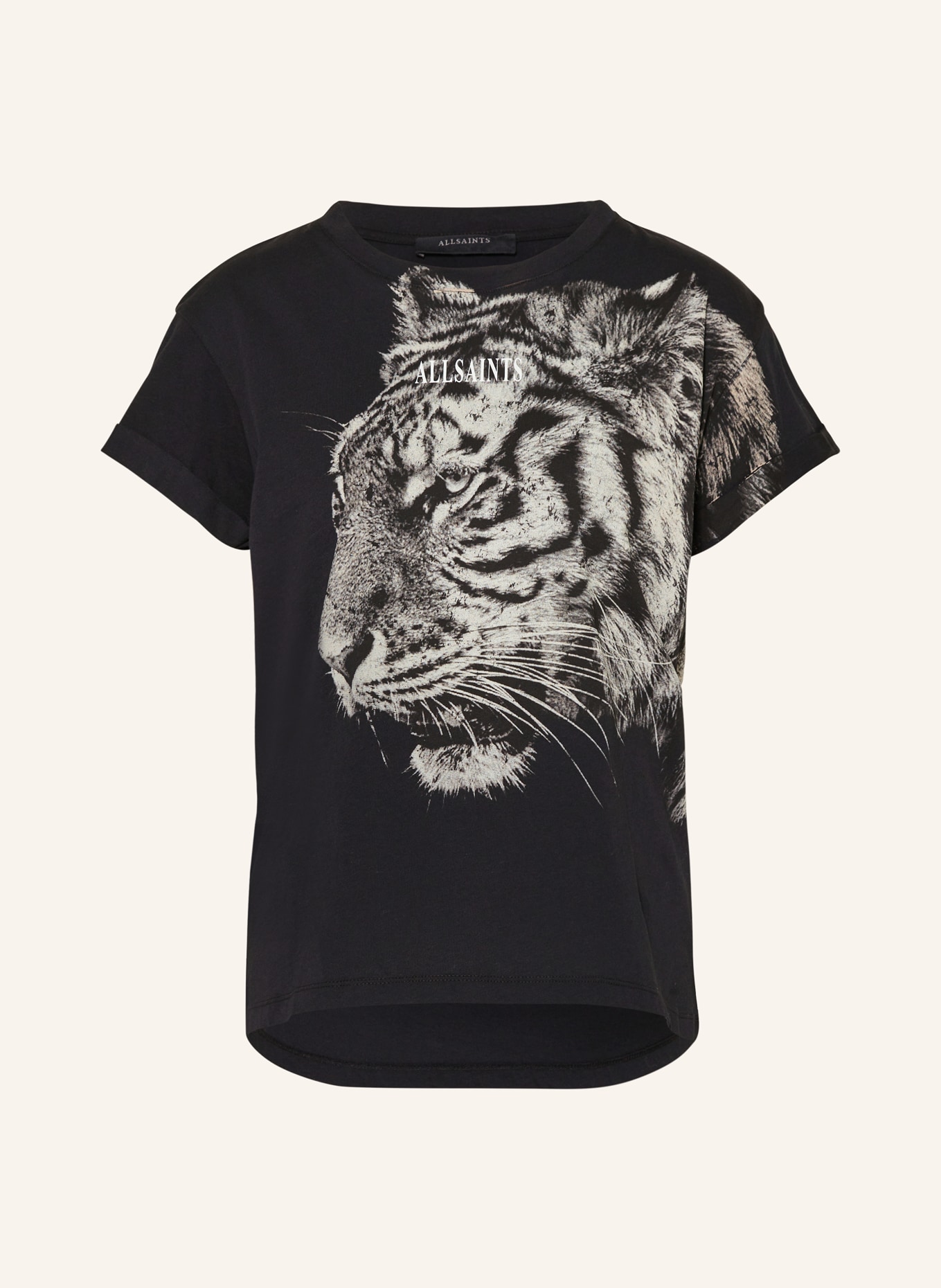 ALLSAINTS T-shirt TIGRESS ANNA, Color: BLACK/ GRAY/ LIGHT GRAY (Image 1)