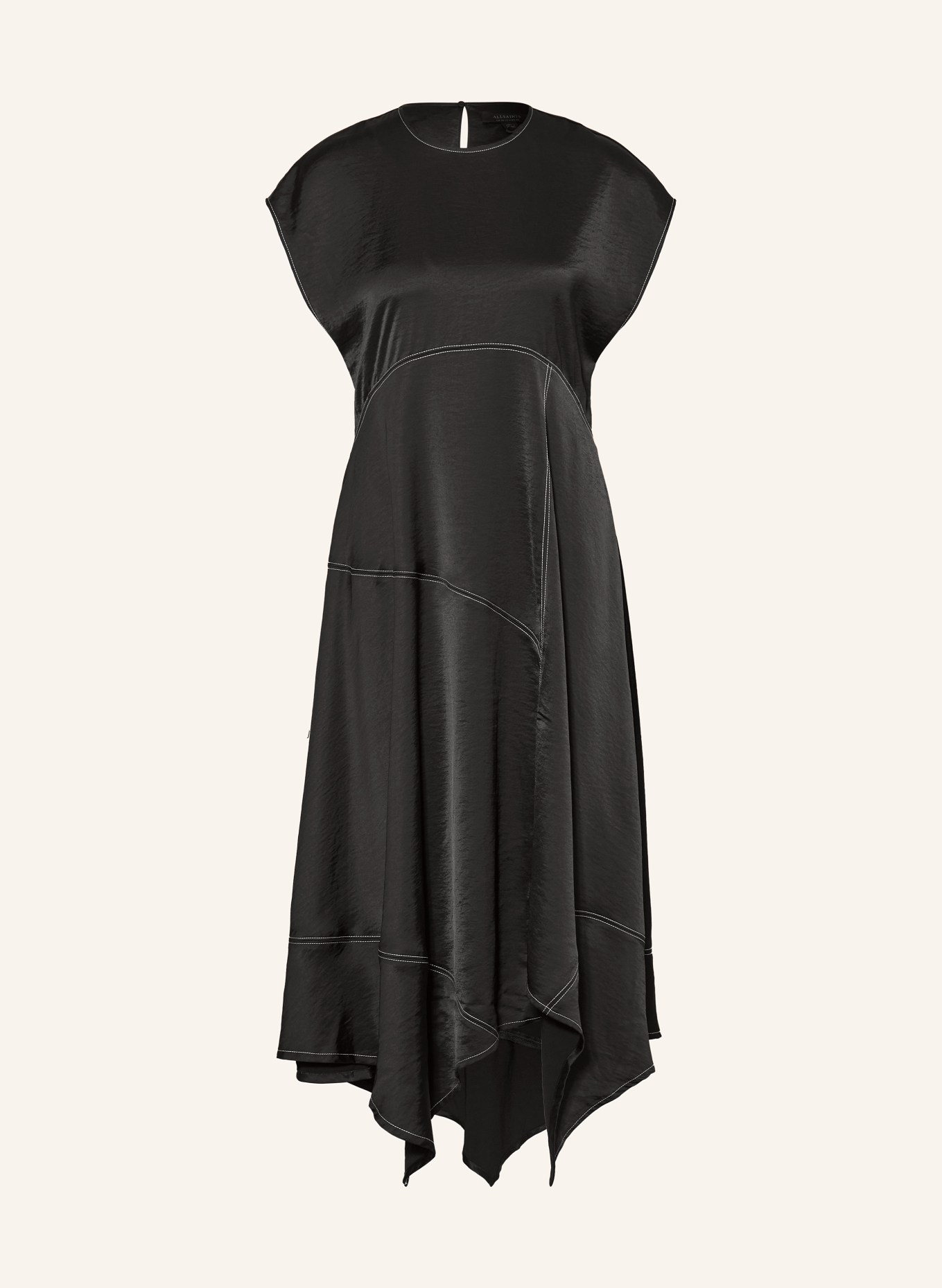 ALLSAINTS Satin dress AGNES, Color: BLACK (Image 1)