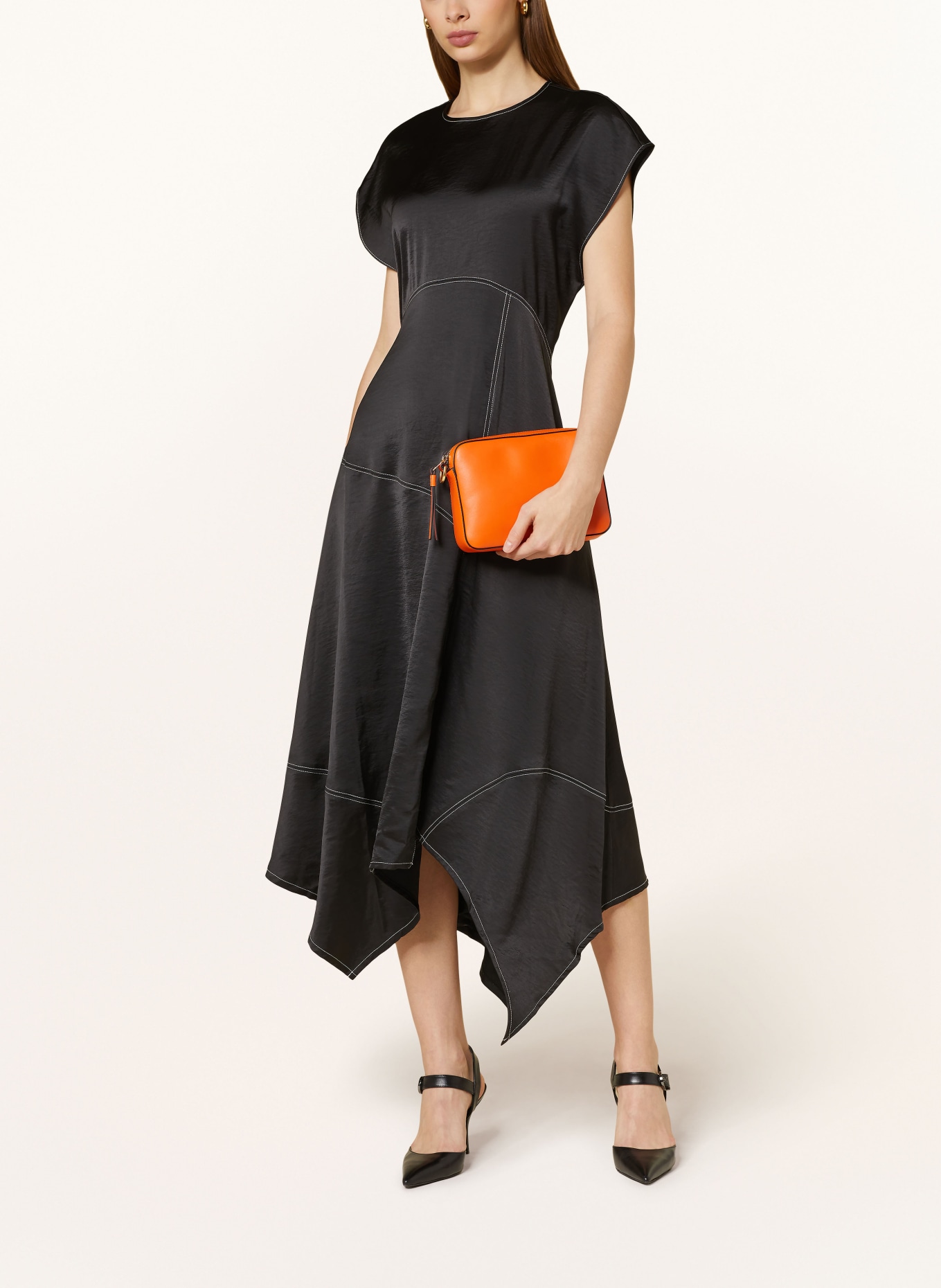 ALLSAINTS Satin dress AGNES, Color: BLACK (Image 2)