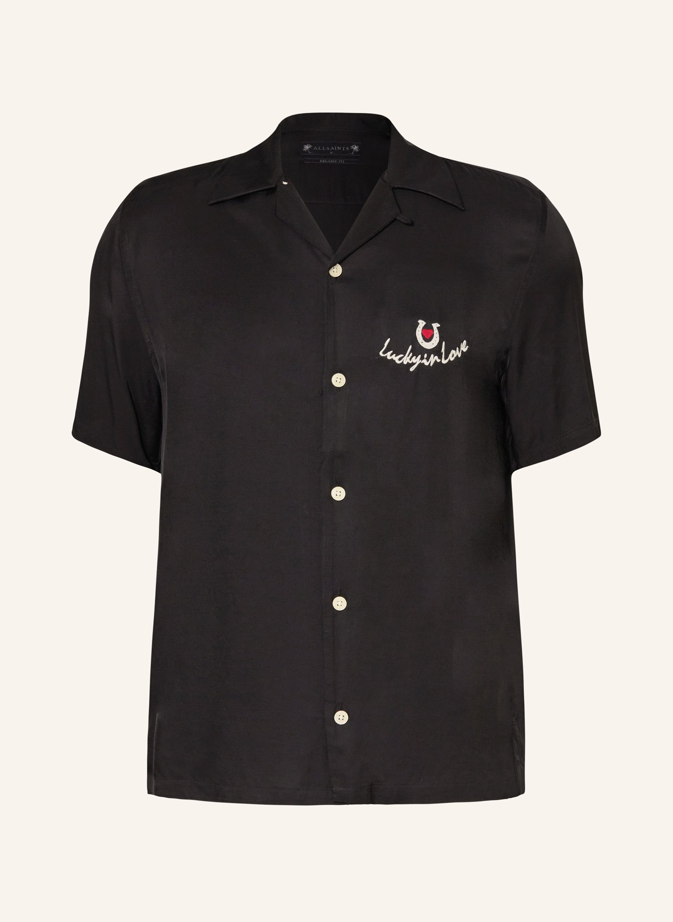 ALLSAINTS Resort shirt CHANCEUX relaxed fit, Color: BLACK (Image 1)