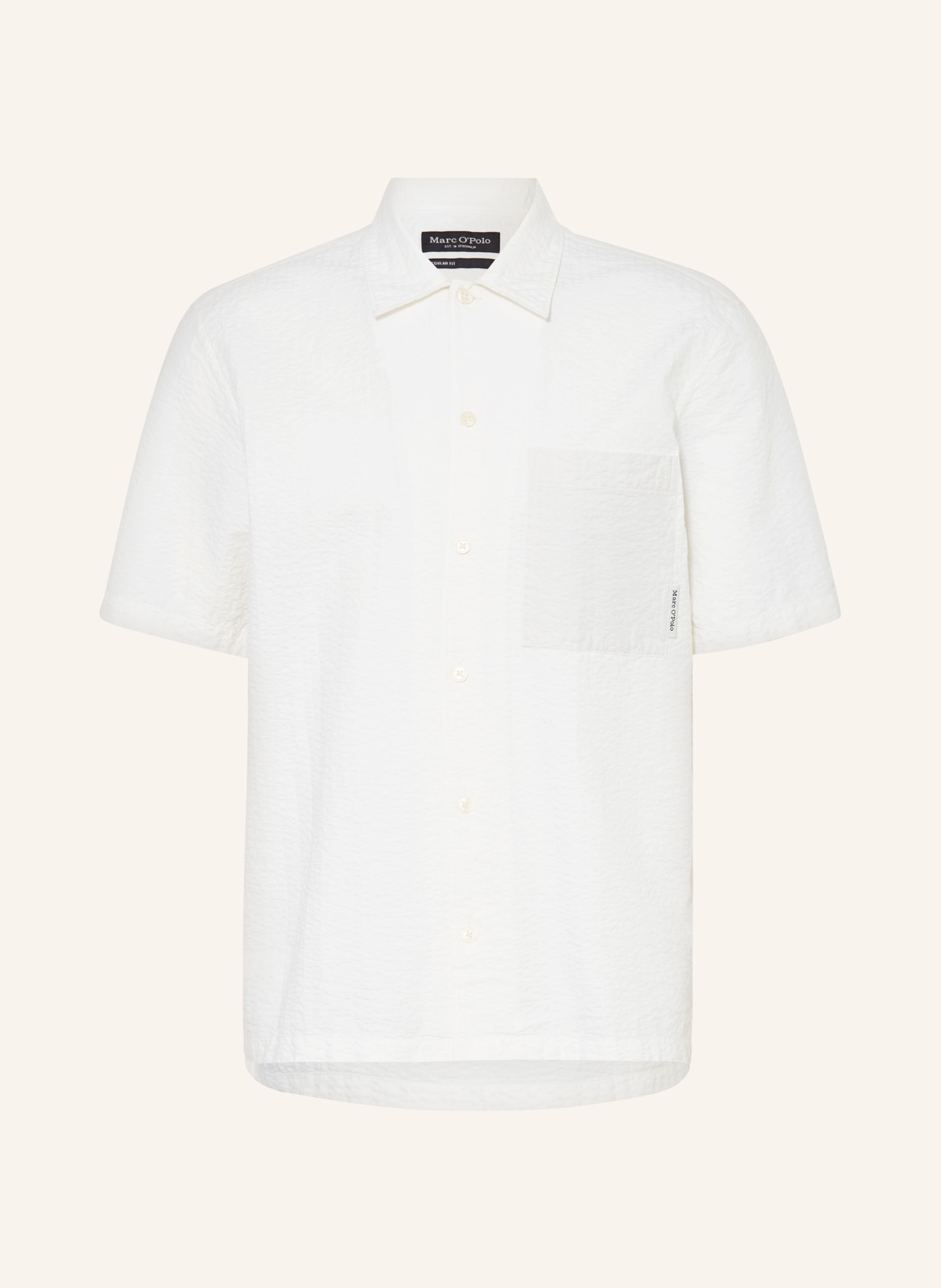 Marc O'Polo Kurzarm-Hemd Regular Fit, Farbe: WEISS (Bild 1)