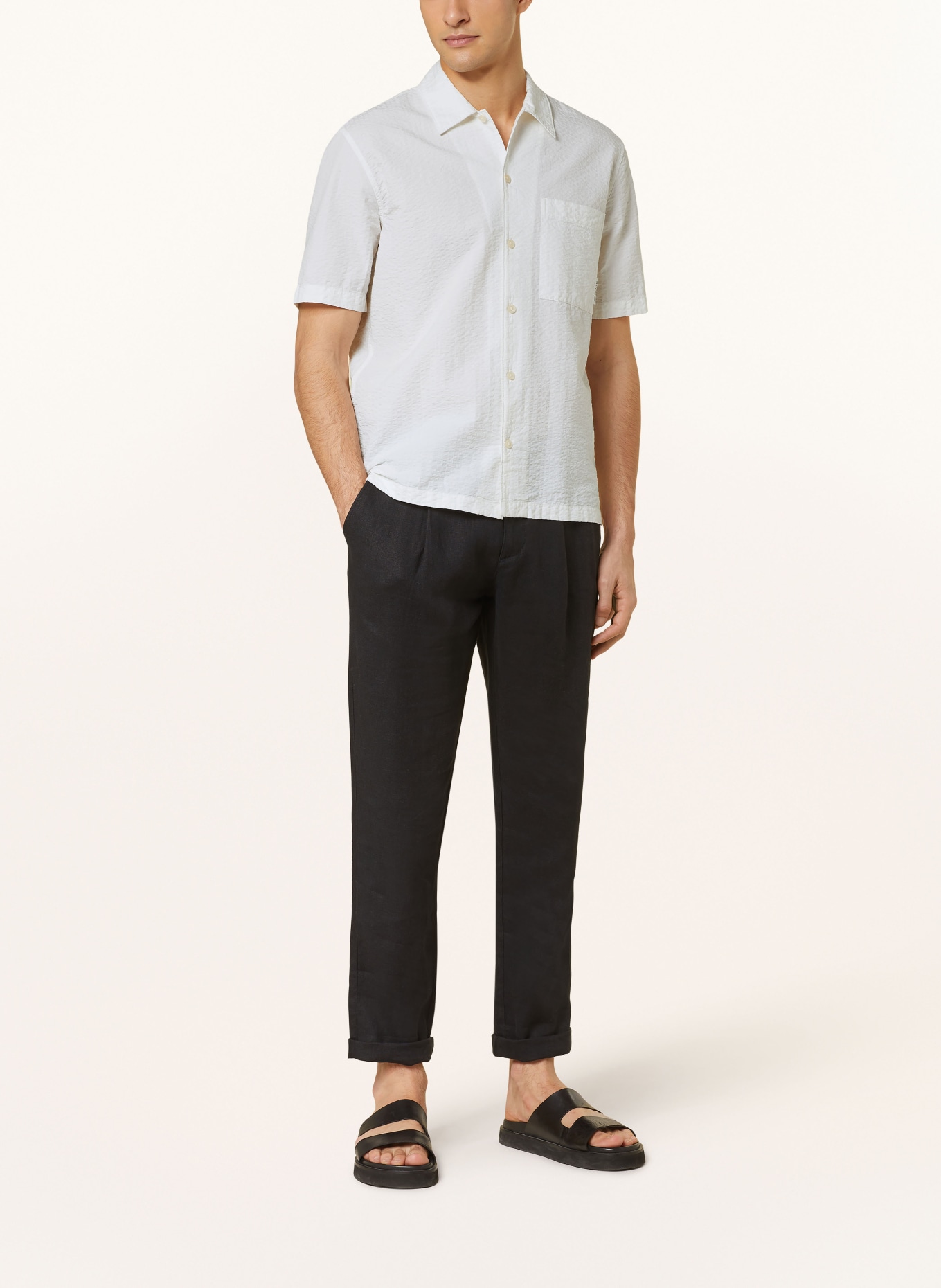 Marc O'Polo Short sleeve shirt regular fit, Color: WHITE (Image 2)