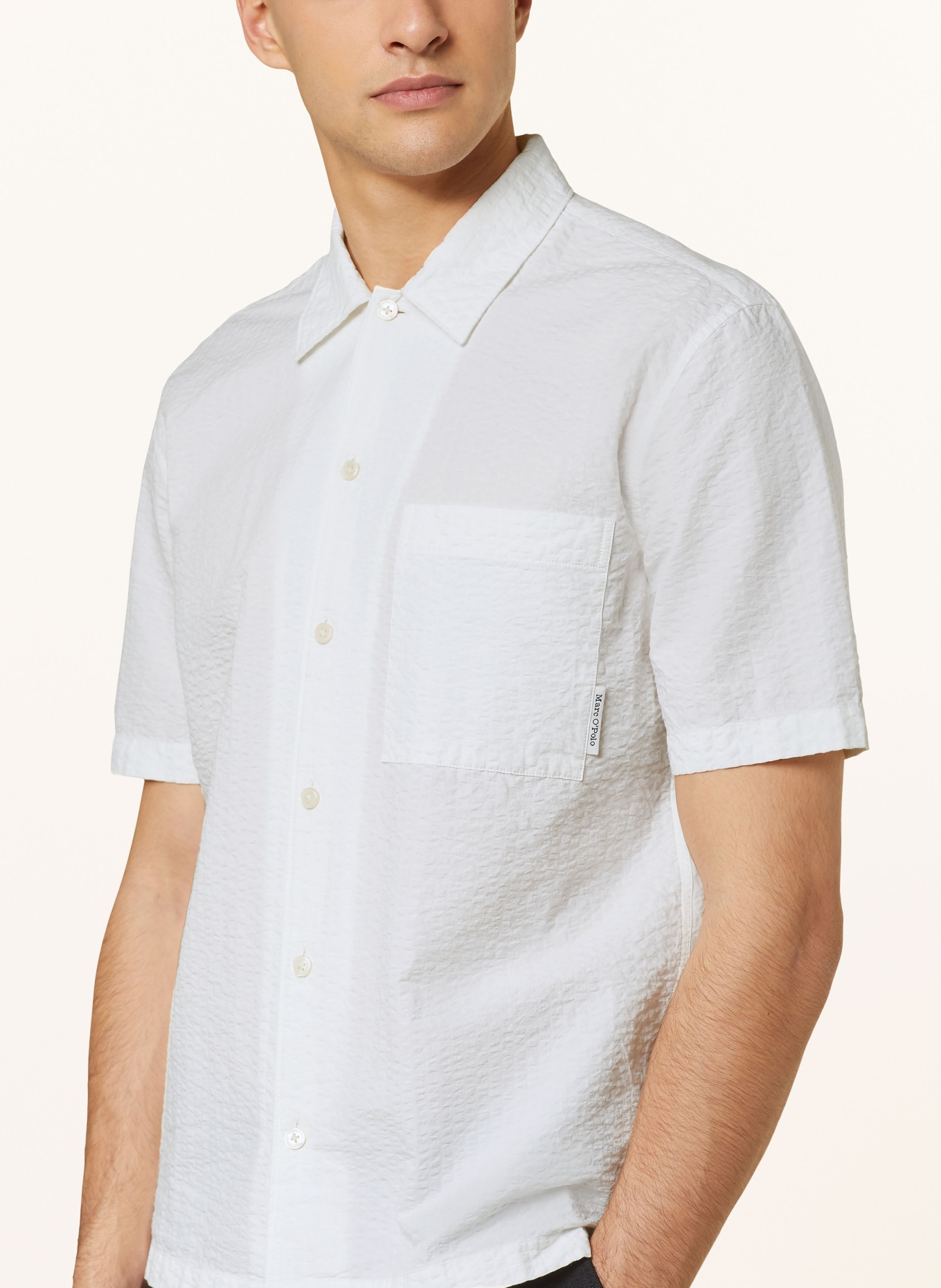 Marc O'Polo Short sleeve shirt regular fit, Color: WHITE (Image 4)