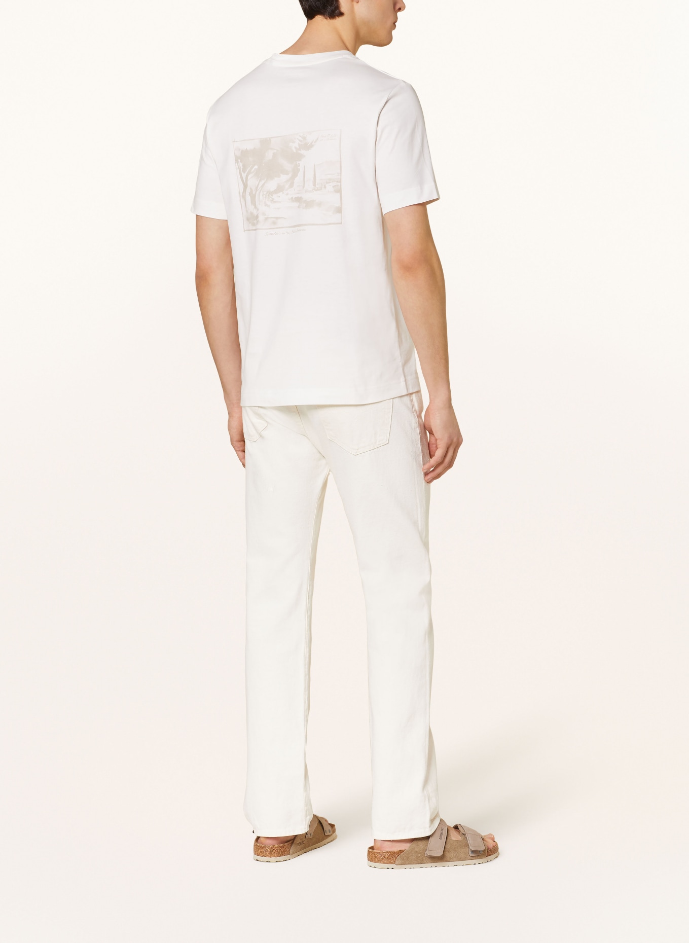 Marc O'Polo T-shirt, Color: WHITE/ BEIGE (Image 2)
