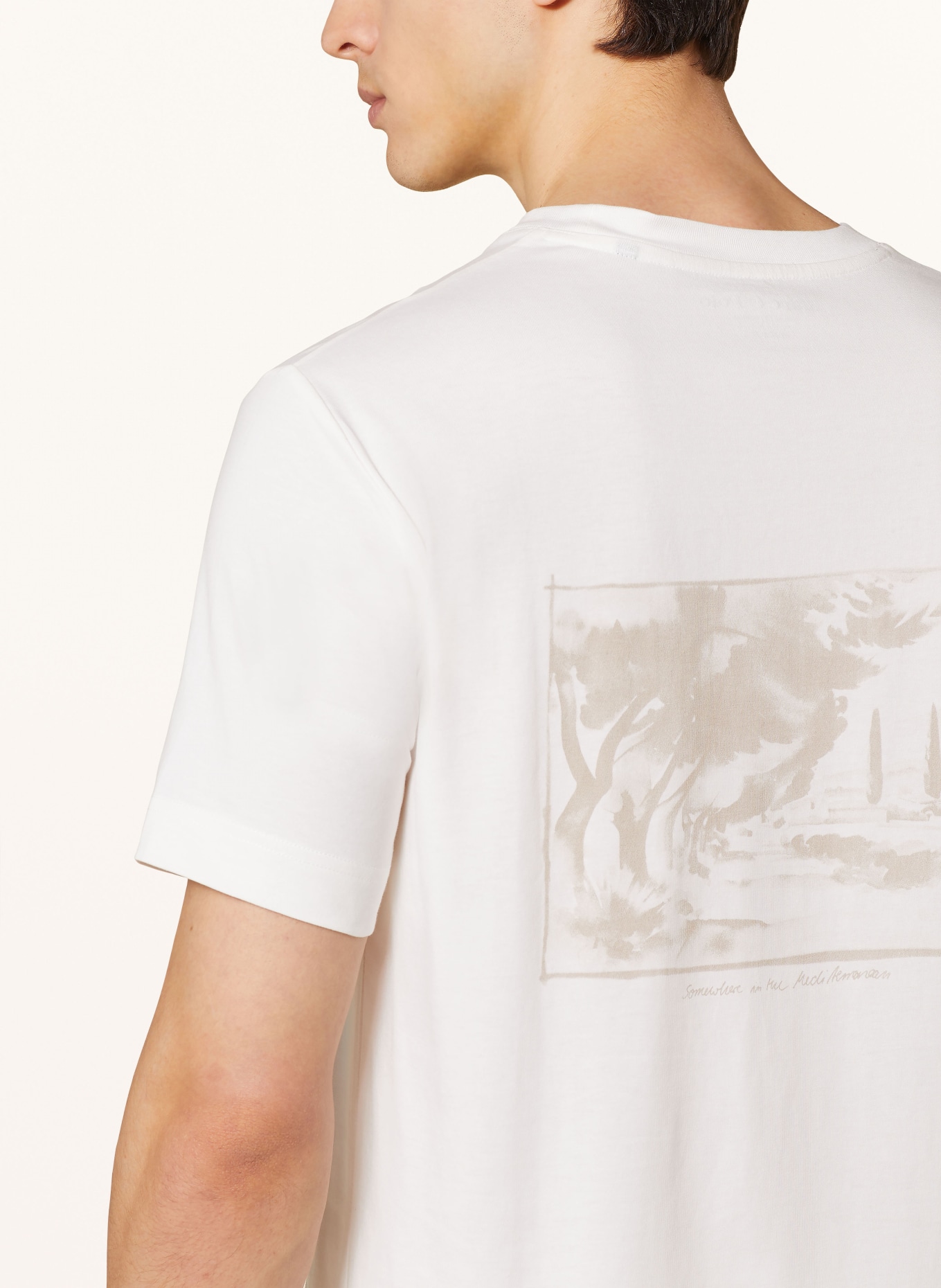 Marc O'Polo T-Shirt, Farbe: WEISS/ BEIGE (Bild 5)