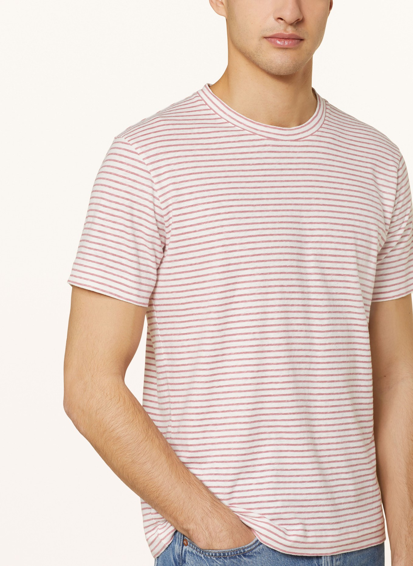 Marc O'Polo T-shirt, Color: DUSKY PINK/ CREAM (Image 4)