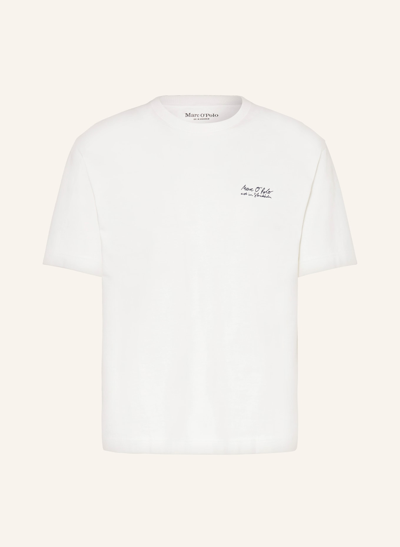 Marc O'Polo T-Shirt, Farbe: WEISS/ BEIGE/ GRAU (Bild 1)