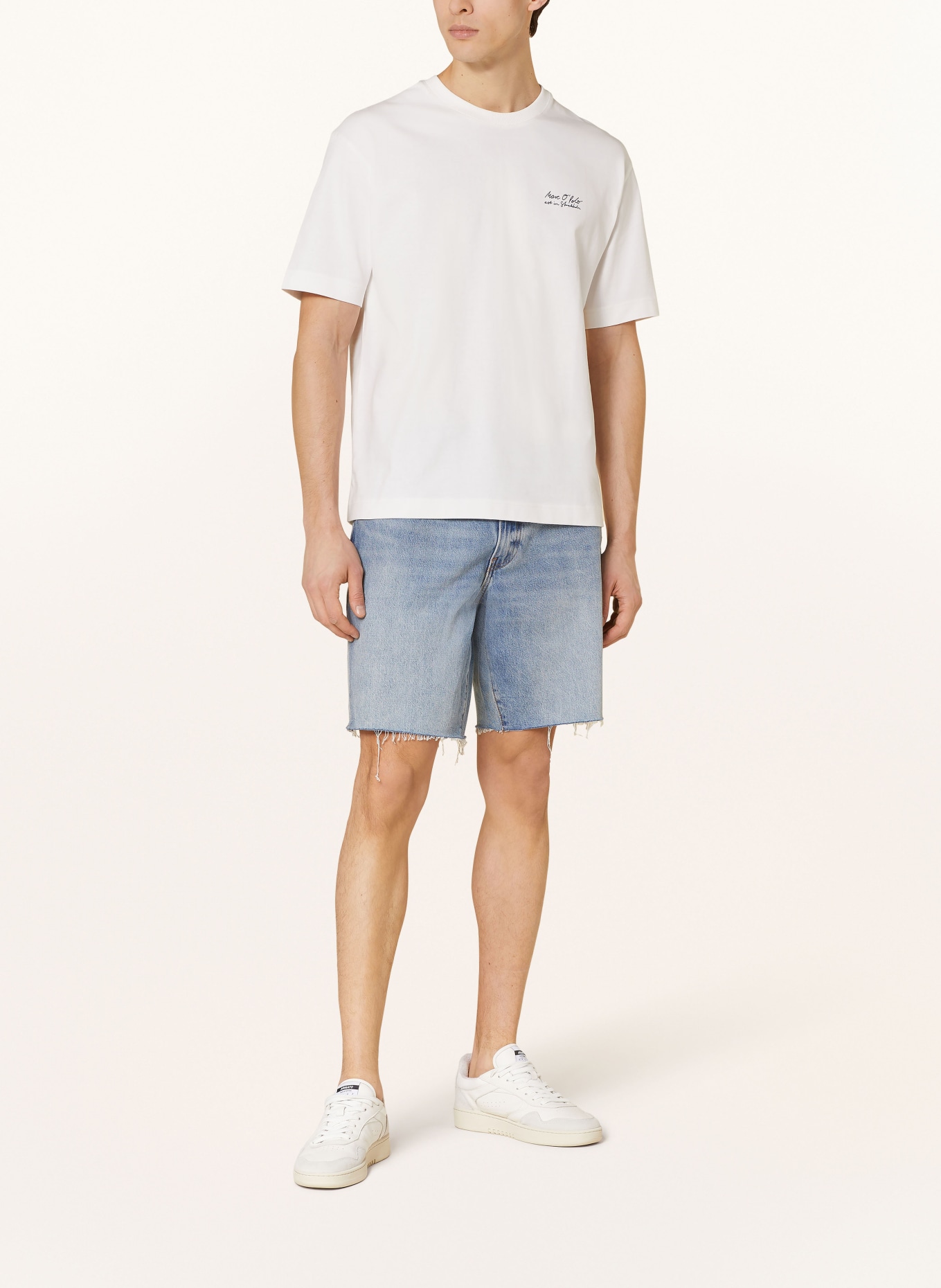 Marc O'Polo T-shirt, Color: WHITE/ BEIGE/ GRAY (Image 3)