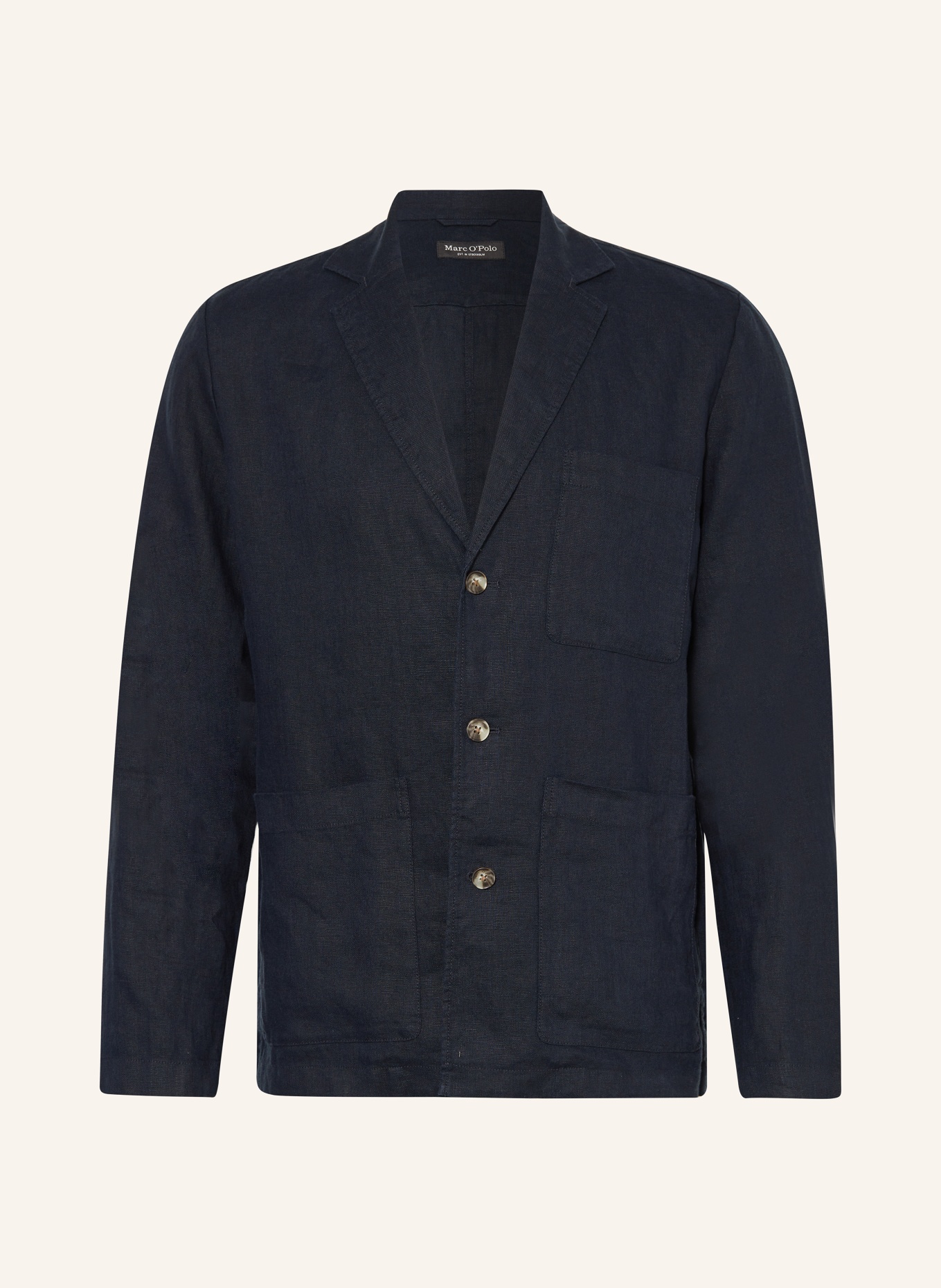 Marc O'Polo Linen jacket regular fit, Color: DARK BLUE (Image 1)