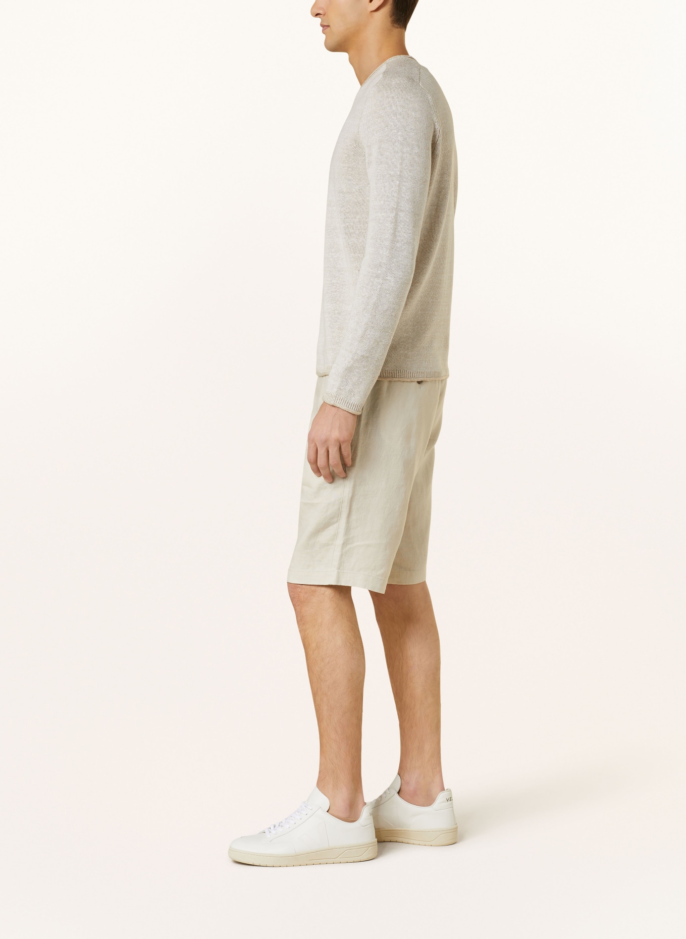 Marc O'Polo Linen shorts RESO Regular Fit, Color: CREAM (Image 4)