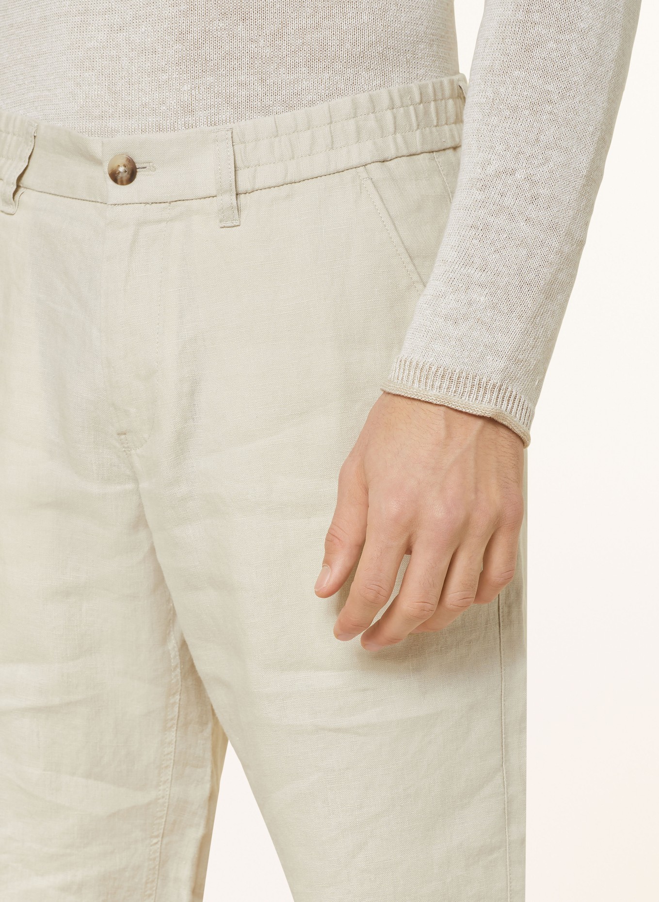 Marc O'Polo Linen shorts RESO Regular Fit, Color: CREAM (Image 5)
