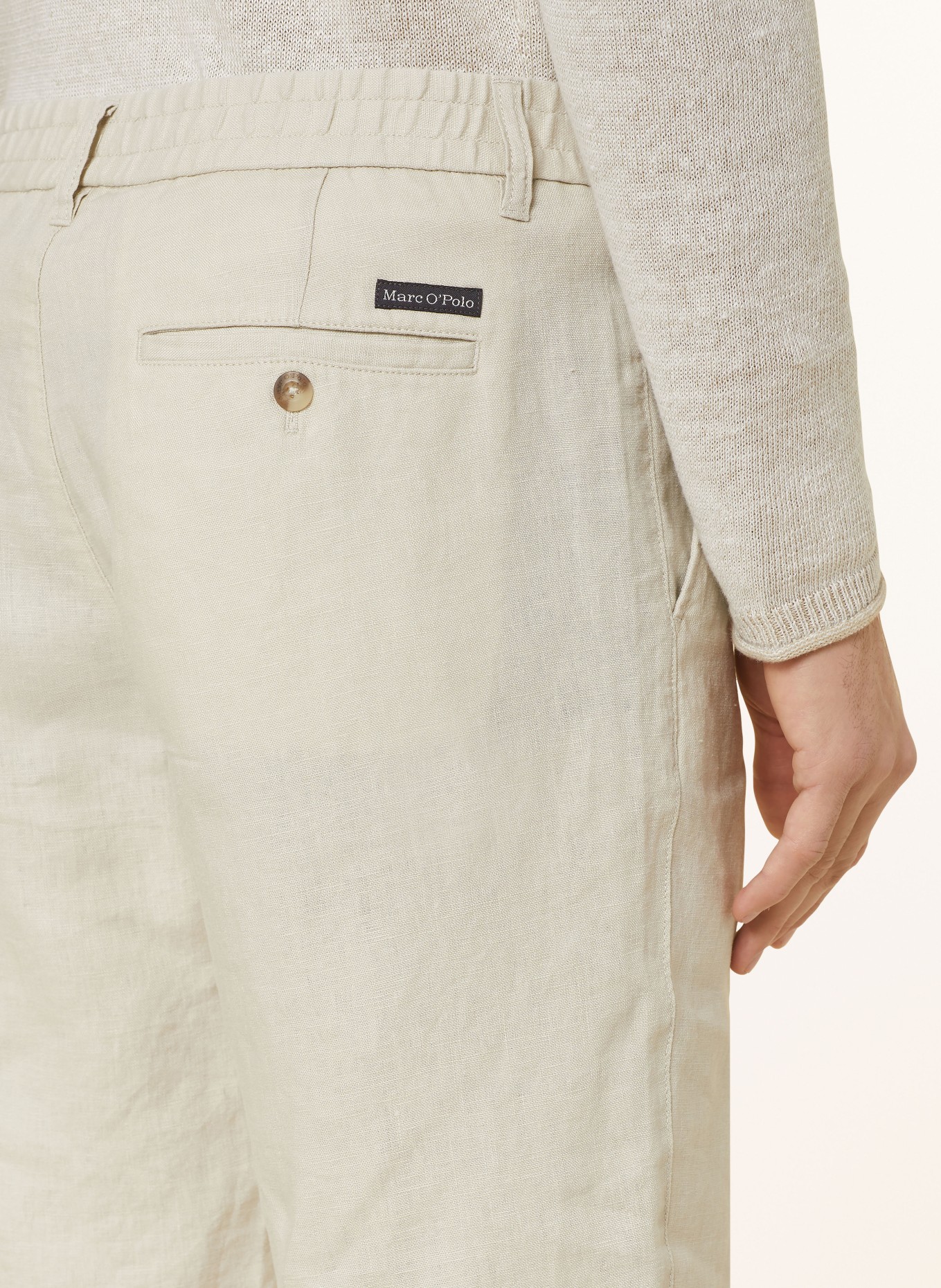 Marc O'Polo Linen shorts RESO Regular Fit, Color: CREAM (Image 6)