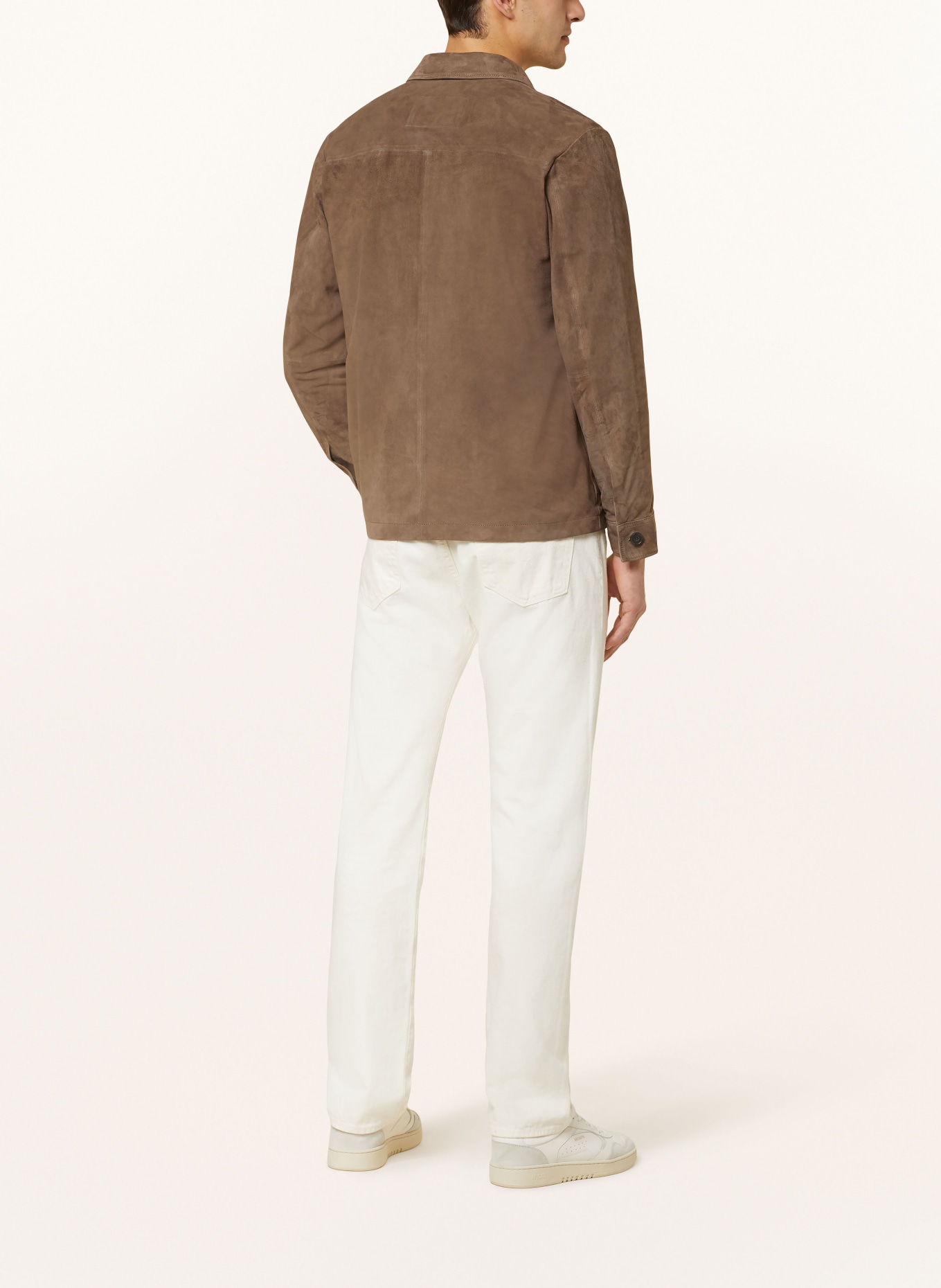 Marc O'Polo Leather overshirt, Color: DARK BROWN (Image 3)