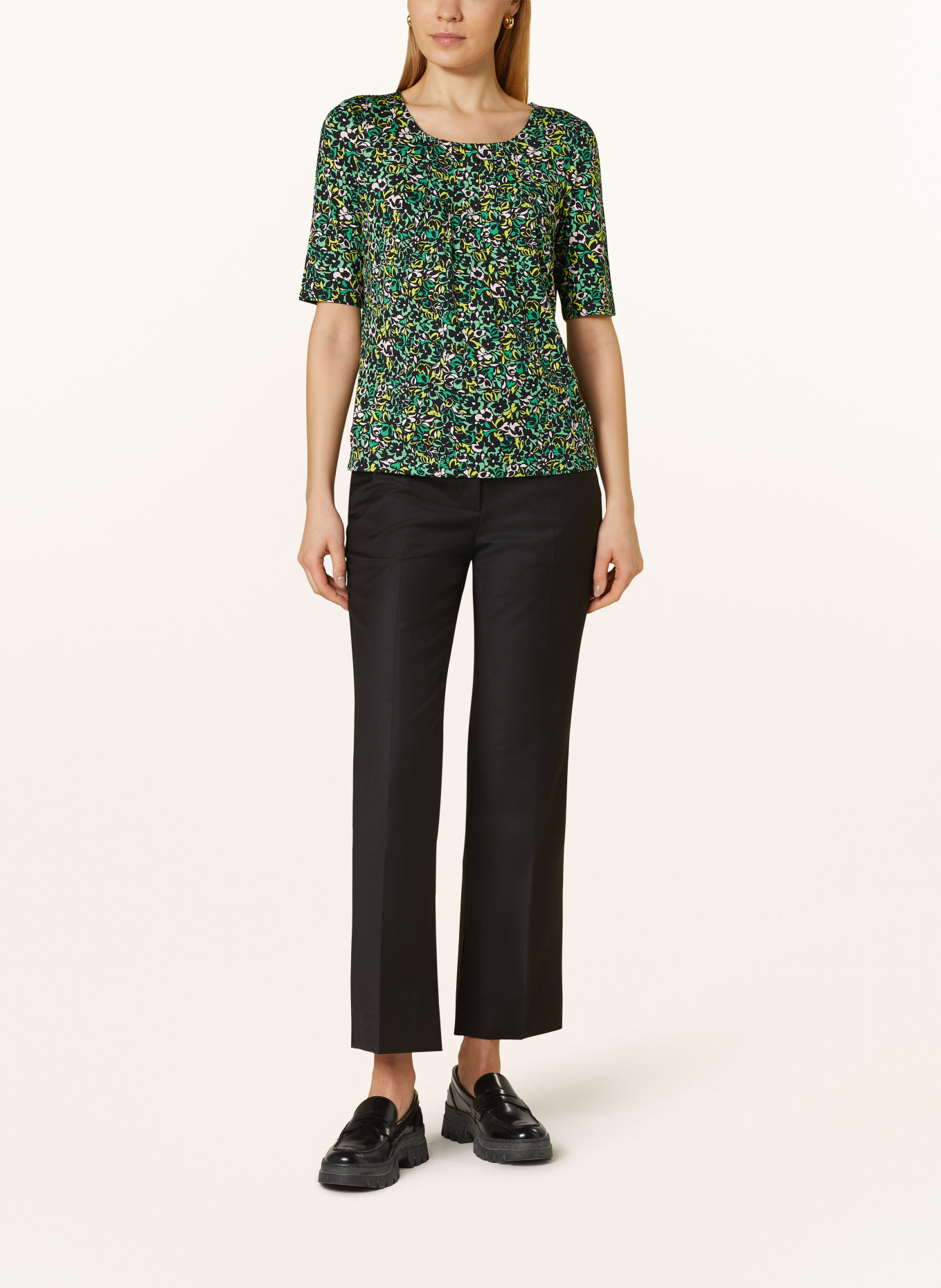 HOBBS Shirt blouse JACQUELINE, Color: BLACK/ GREEN/ LIGHT PINK (Image 2)
