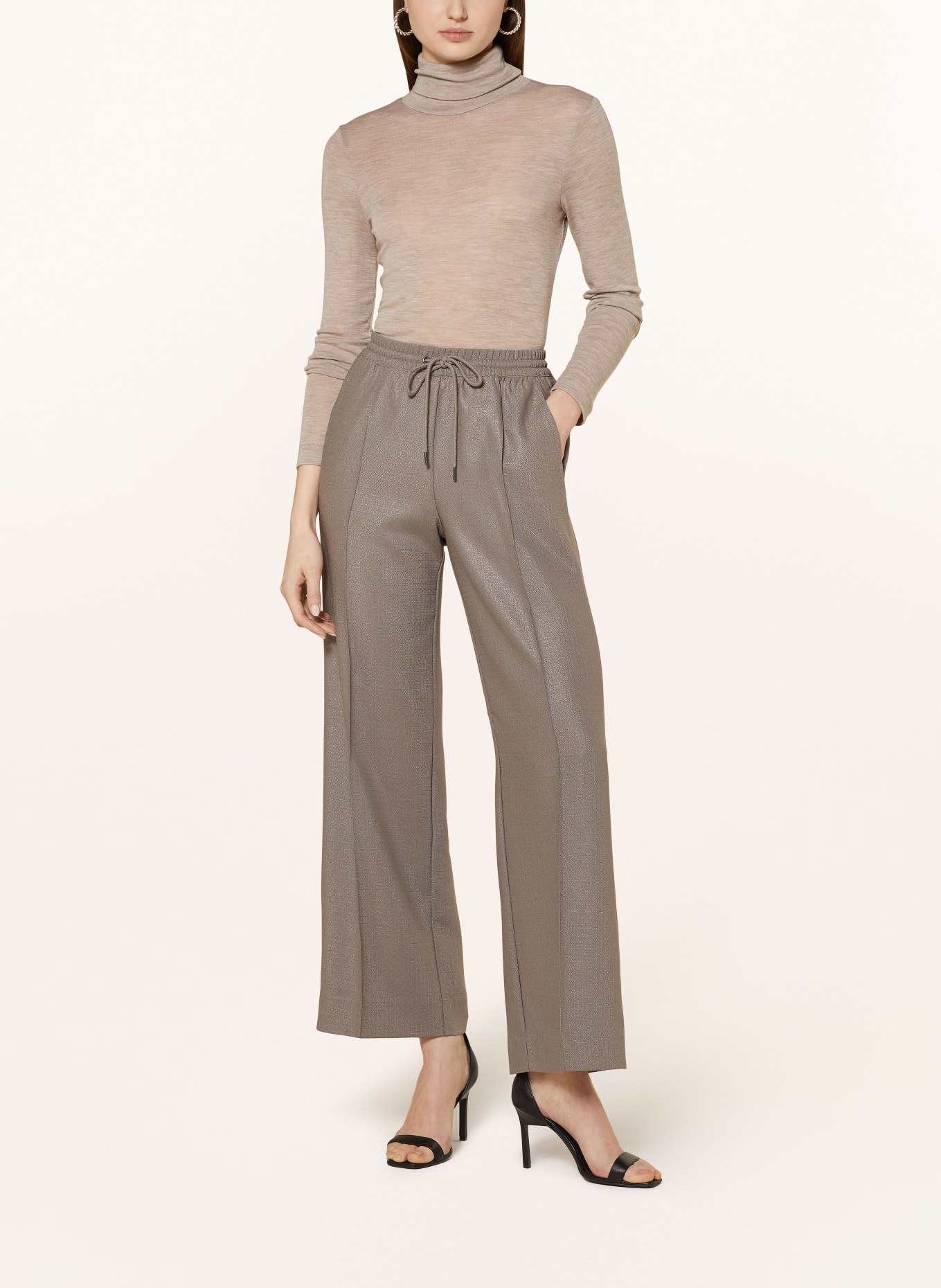 REISS Wide leg trousers SUNNIE, Color: TAUPE (Image 2)
