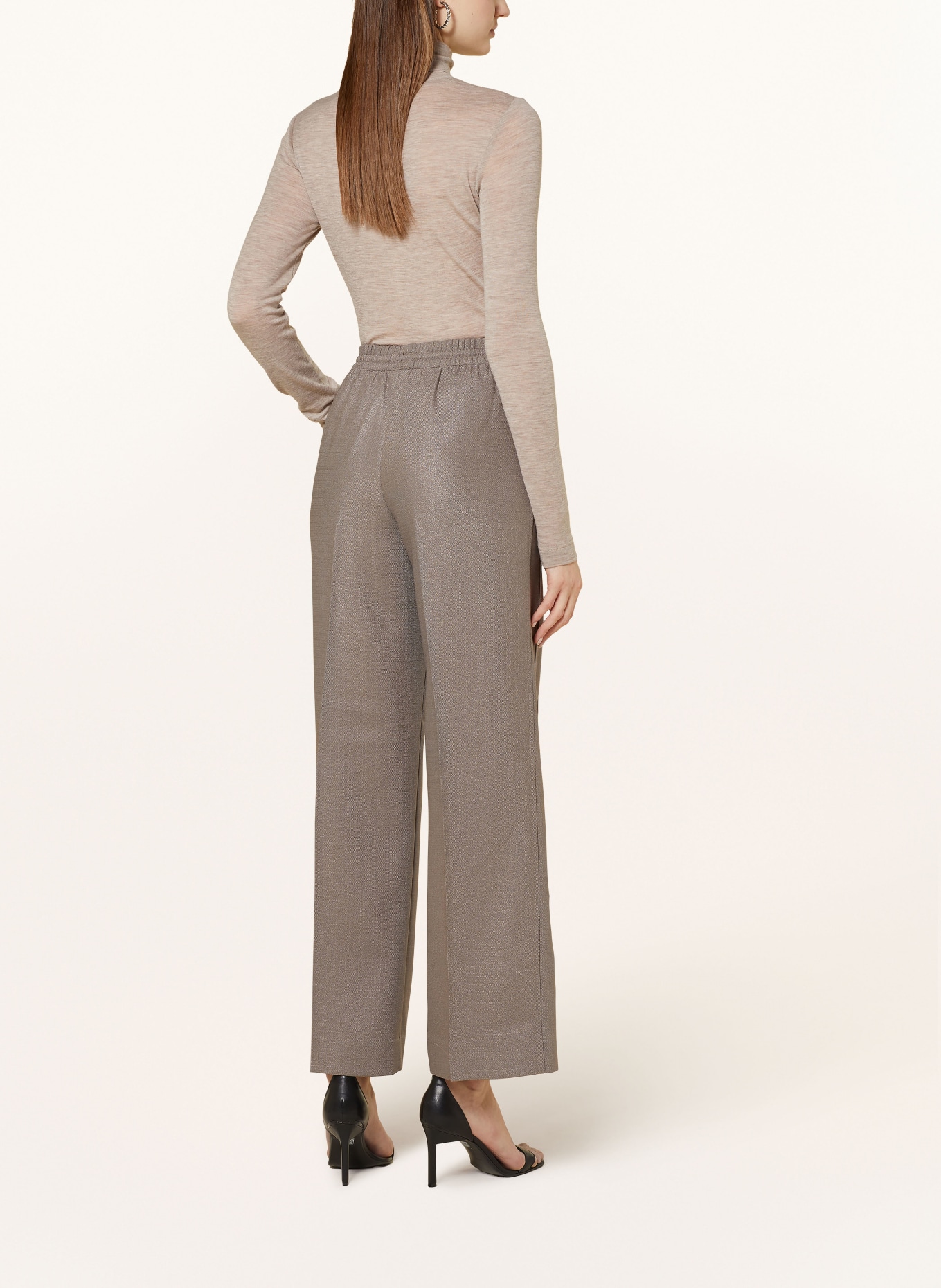 REISS Wide leg trousers SUNNIE, Color: TAUPE (Image 3)