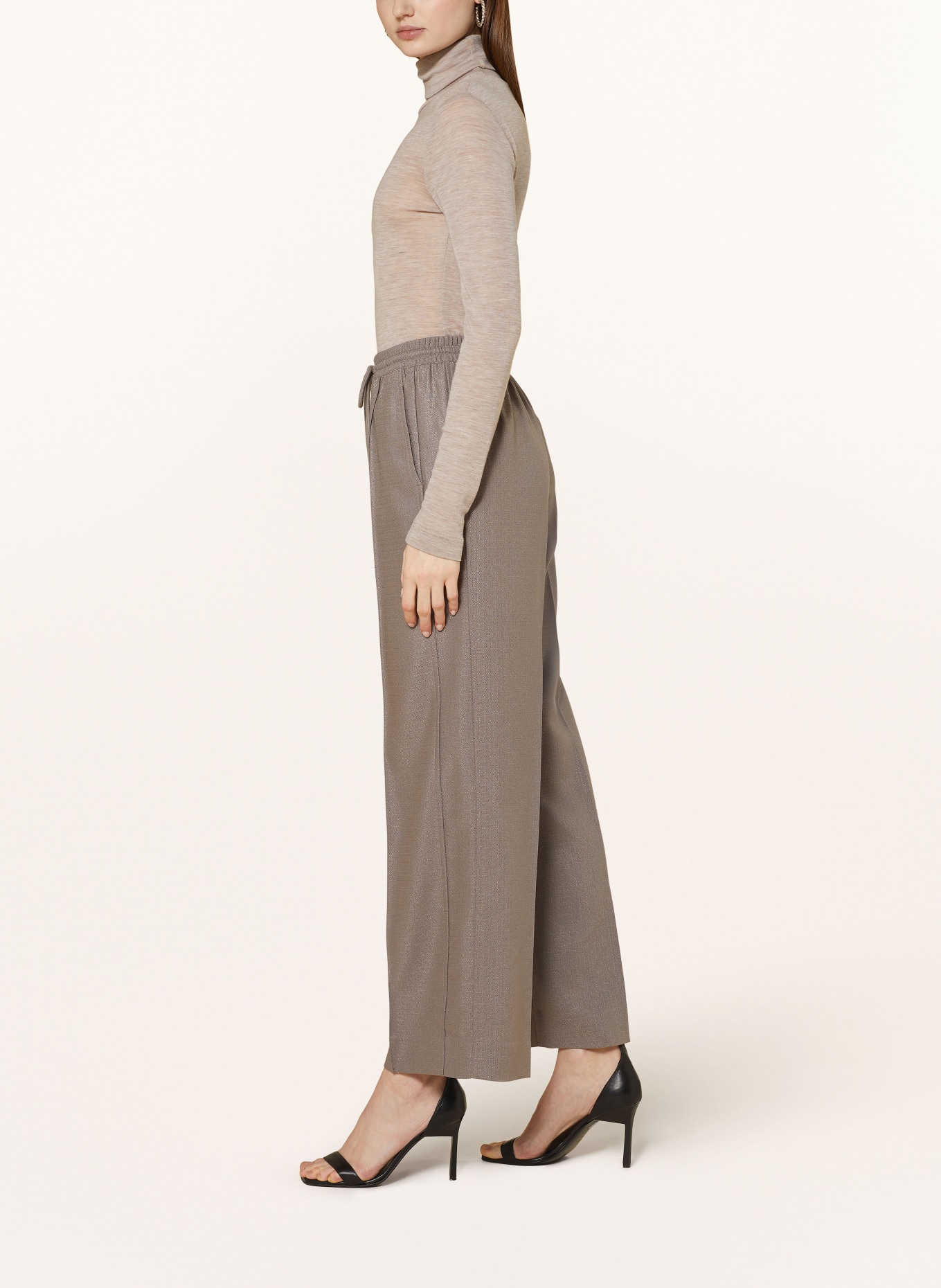 REISS Wide leg trousers SUNNIE, Color: TAUPE (Image 4)