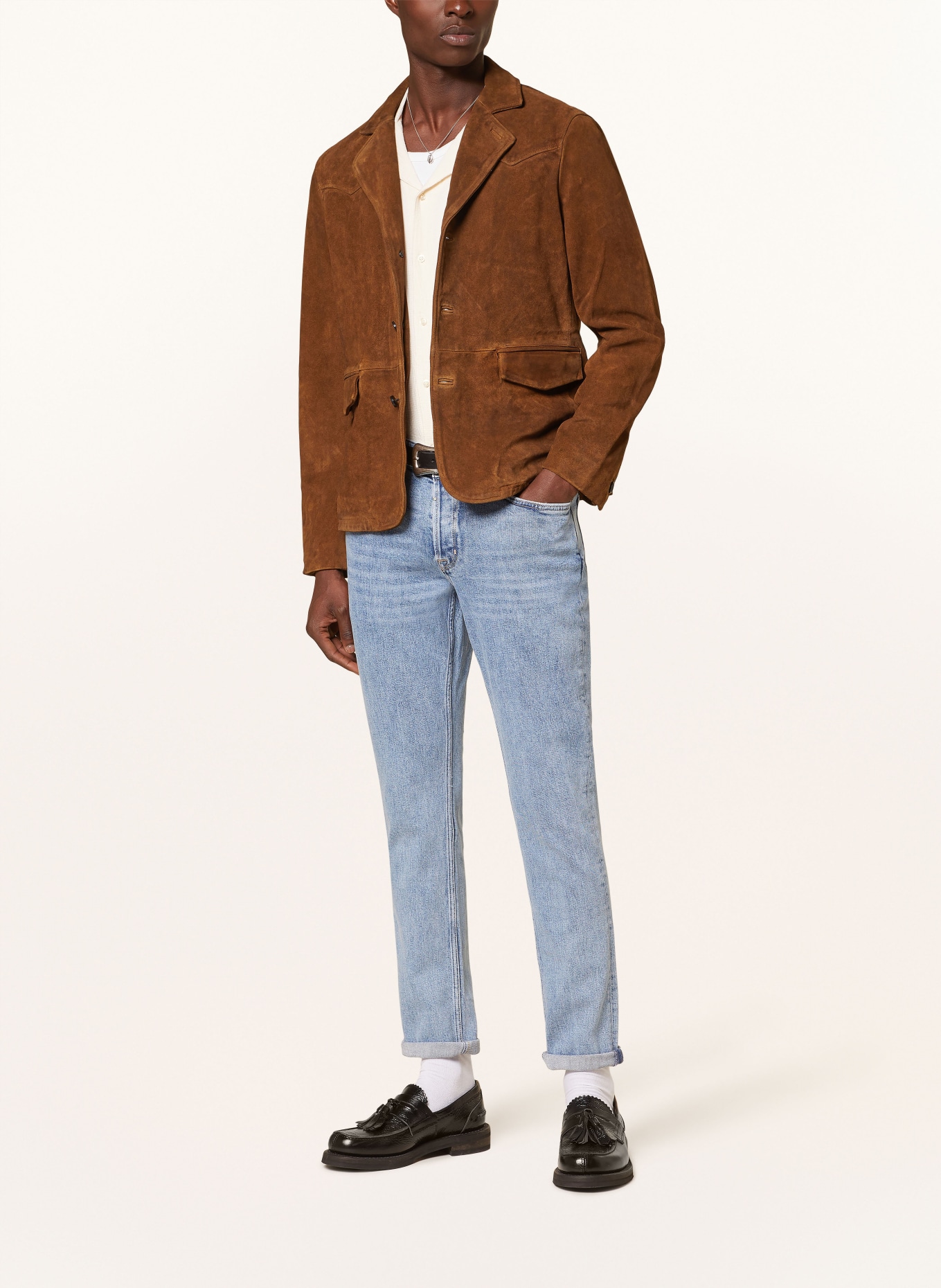 ALLSAINTS Leather jacket HORNETT, Color: COGNAC (Image 2)