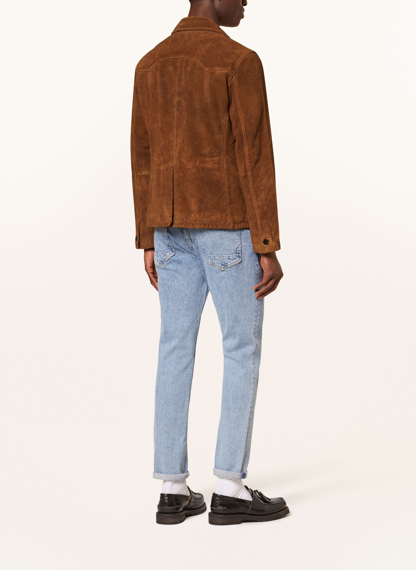 ALLSAINTS Leather jacket HORNETT, Color: COGNAC (Image 3)