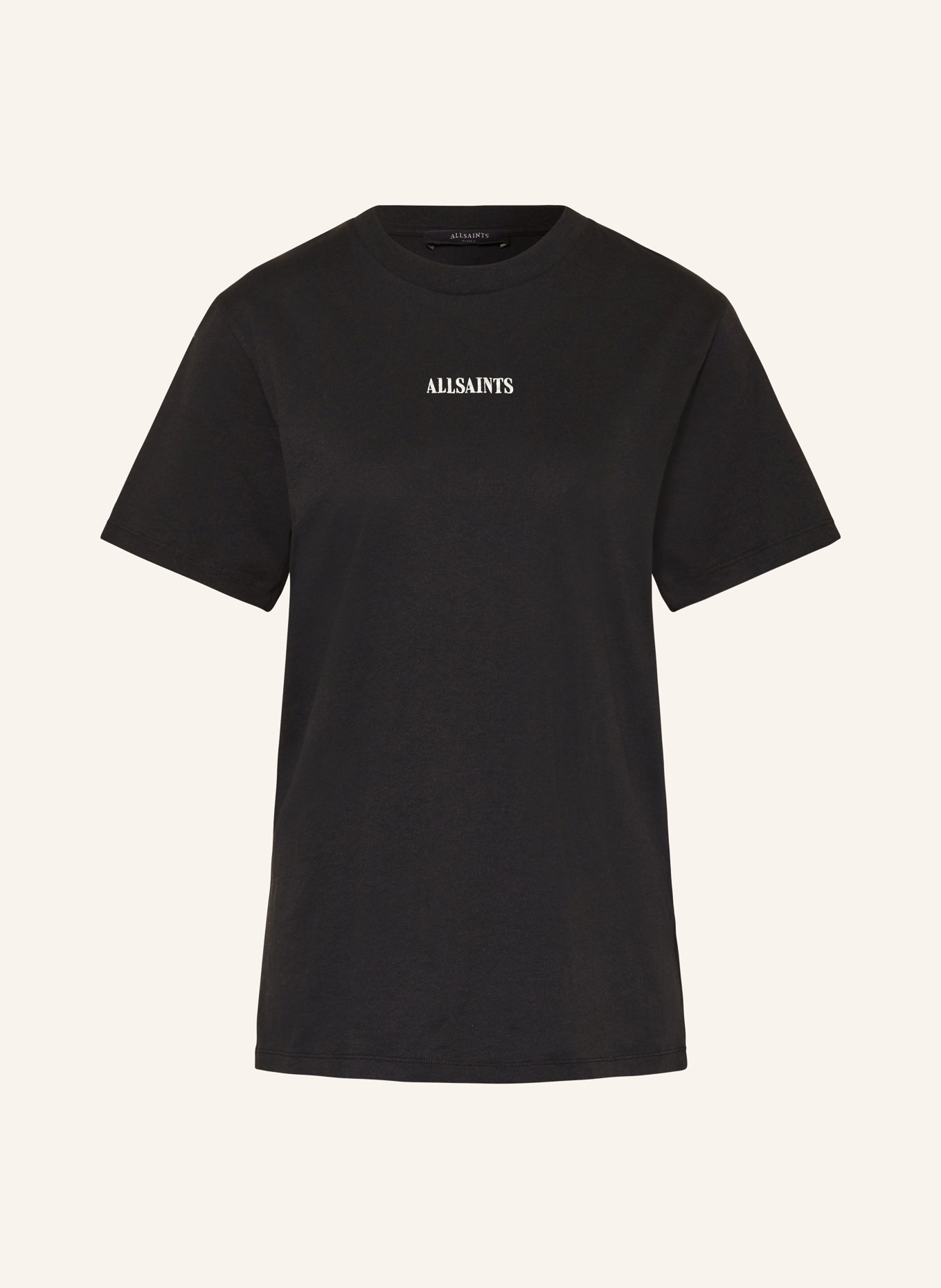 ALLSAINTS T-shirt FORTUNA, Kolor: CZARNY/ SREBRNY/ SZARY (Obrazek 1)