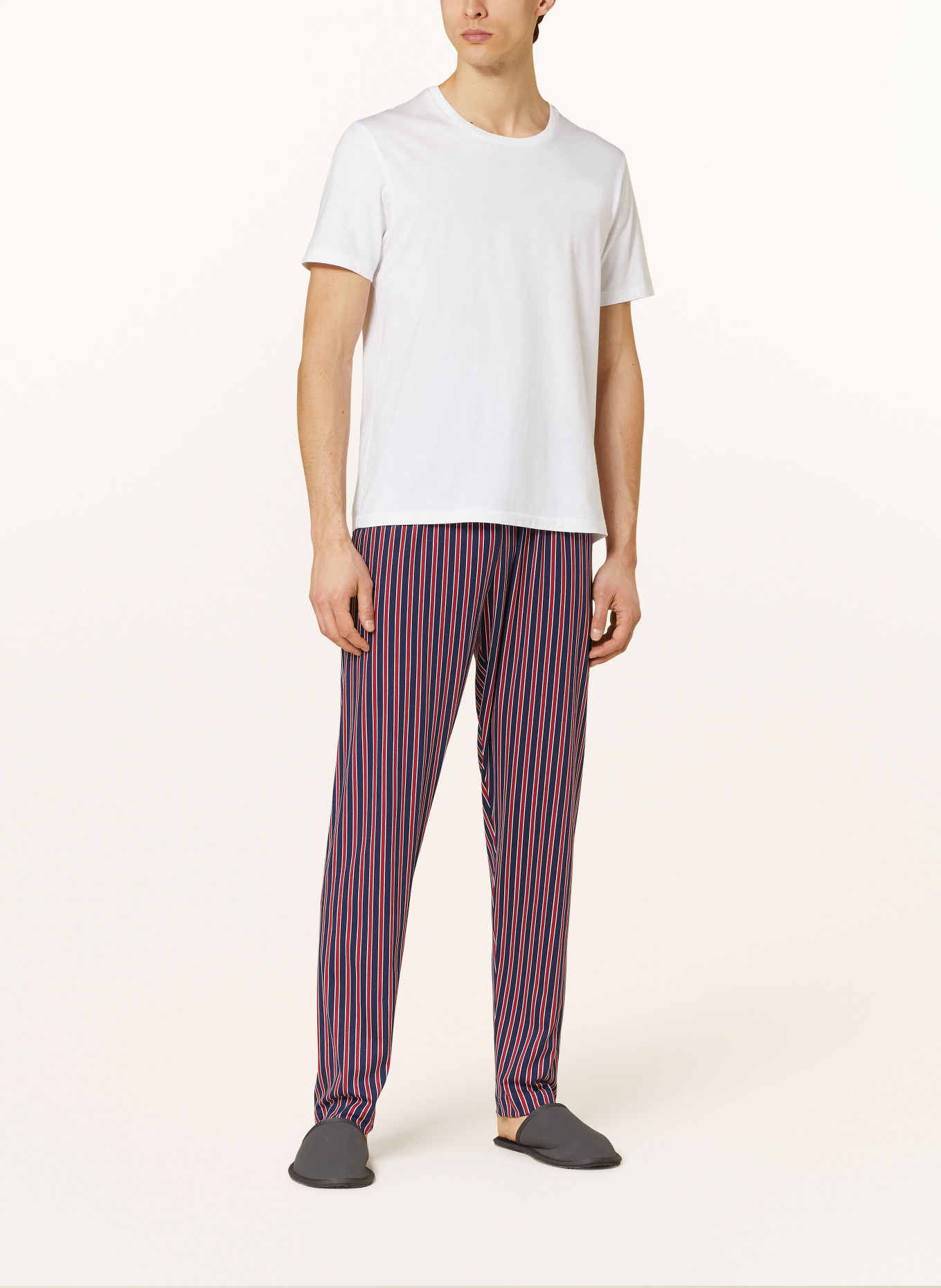 mey Spodnie od piżamy z serii GRAPHIC STRIPES, Kolor: GRANATOWY/ CZERWONY/ BIAŁY (Obrazek 2)