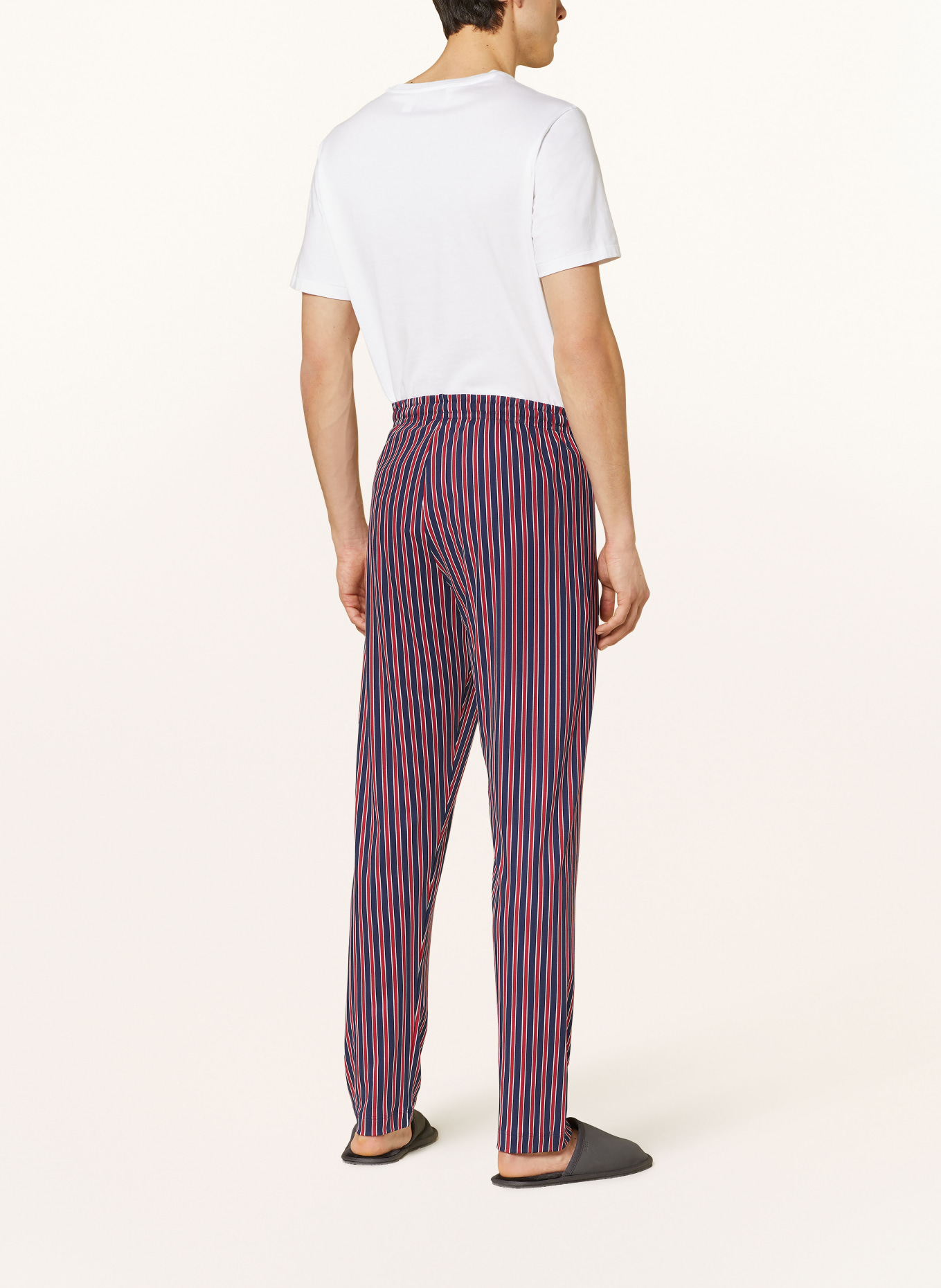 mey Spodnie od piżamy z serii GRAPHIC STRIPES, Kolor: GRANATOWY/ CZERWONY/ BIAŁY (Obrazek 3)