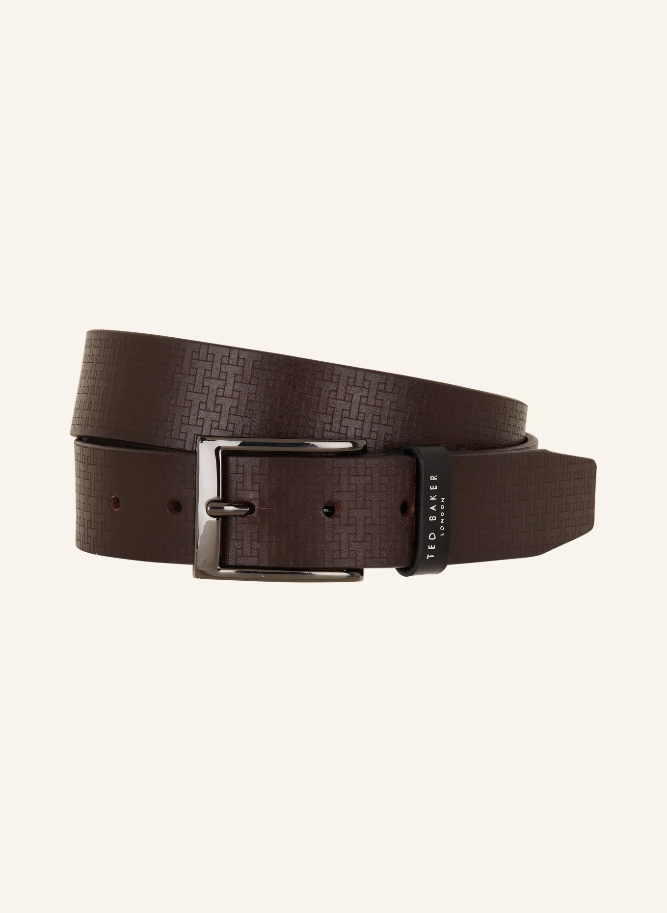 TED BAKER Leather belt HADY, Color: DARK BROWN/ BLACK (Image 1)
