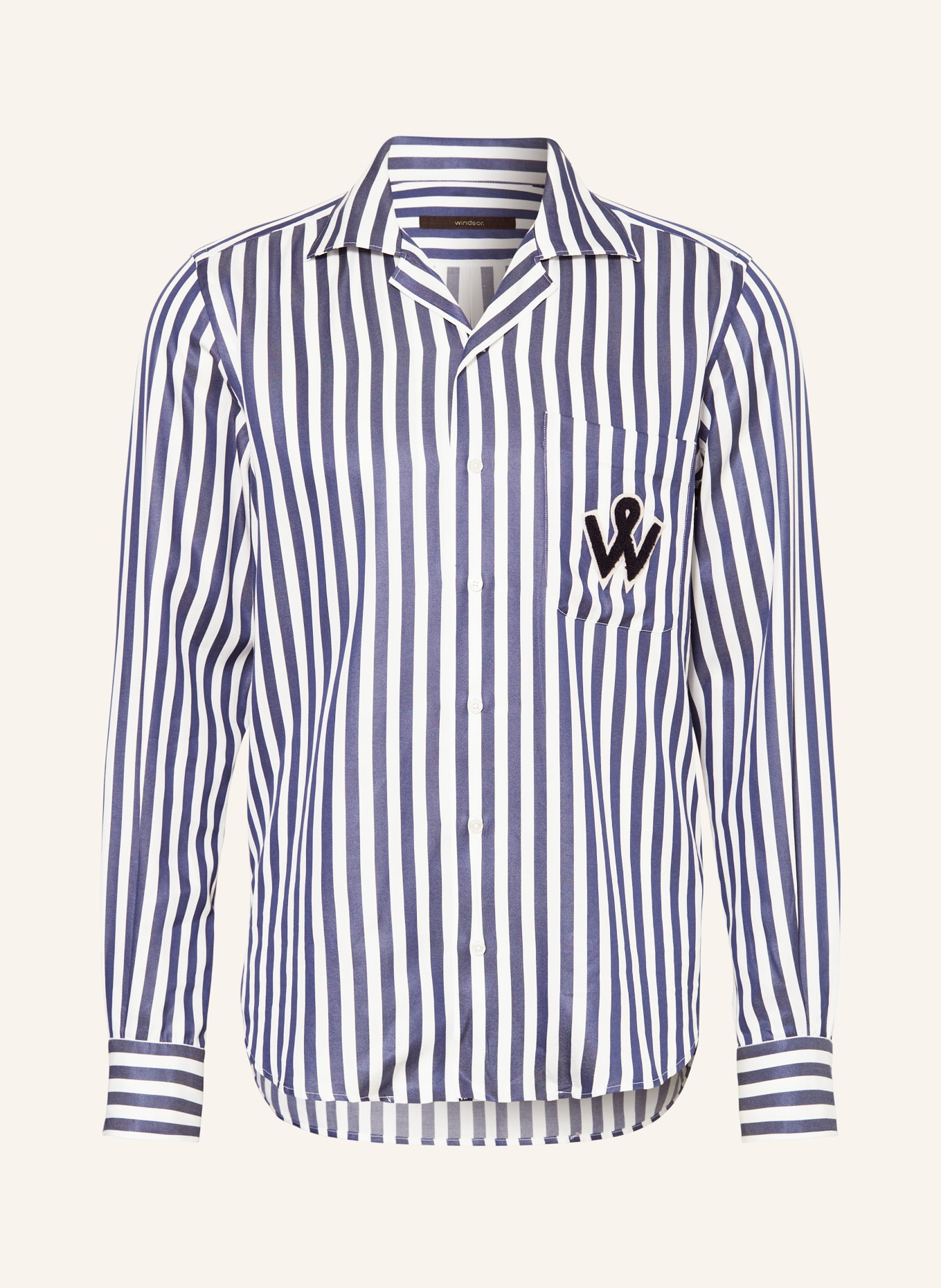 windsor. Lounge shirt, Color: DARK BLUE/ WHITE (Image 1)