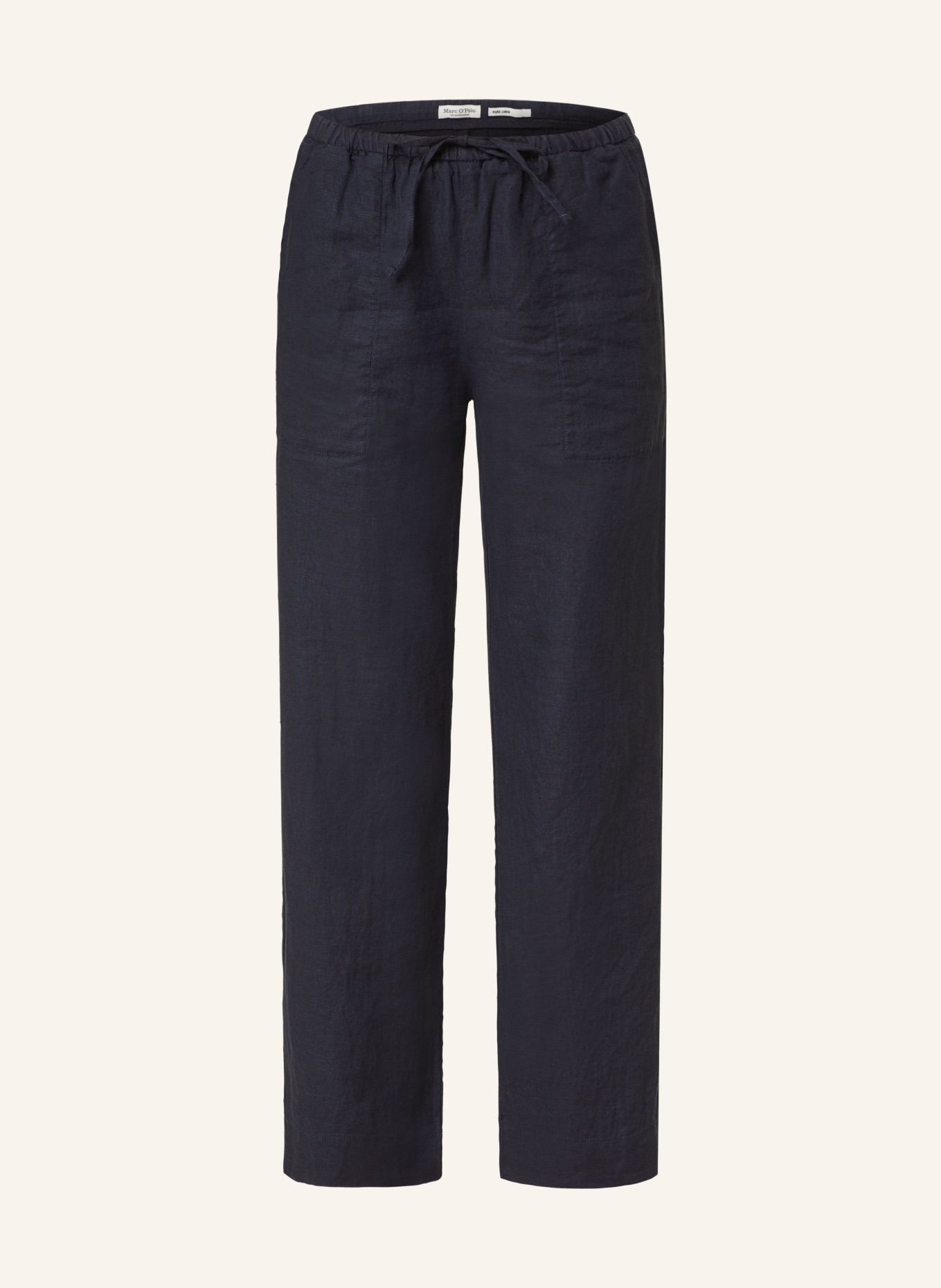 Marc O'Polo Linen pants in jogger style, Color: DARK BLUE (Image 1)