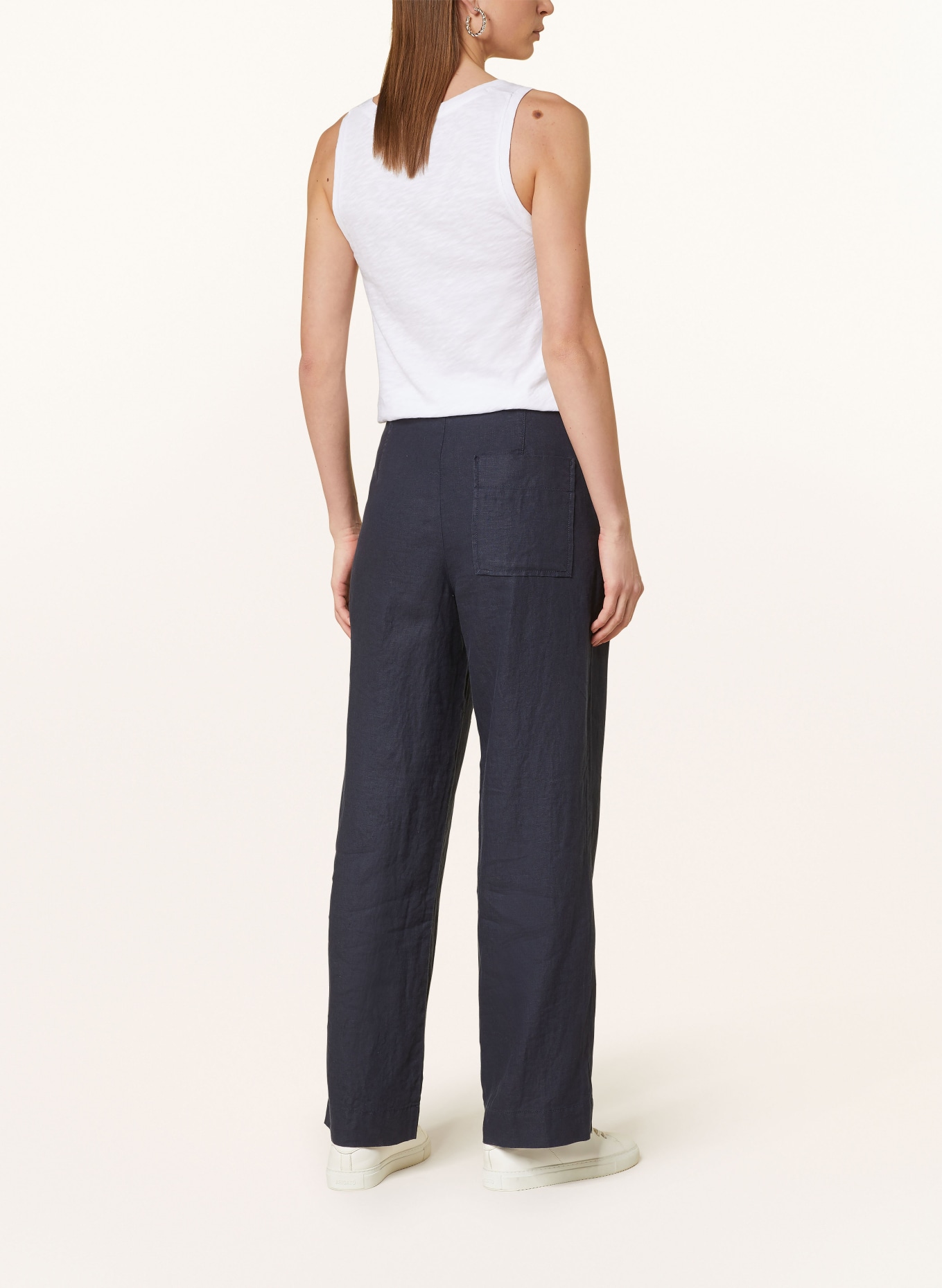 Marc O'Polo Linen pants in jogger style, Color: DARK BLUE (Image 3)