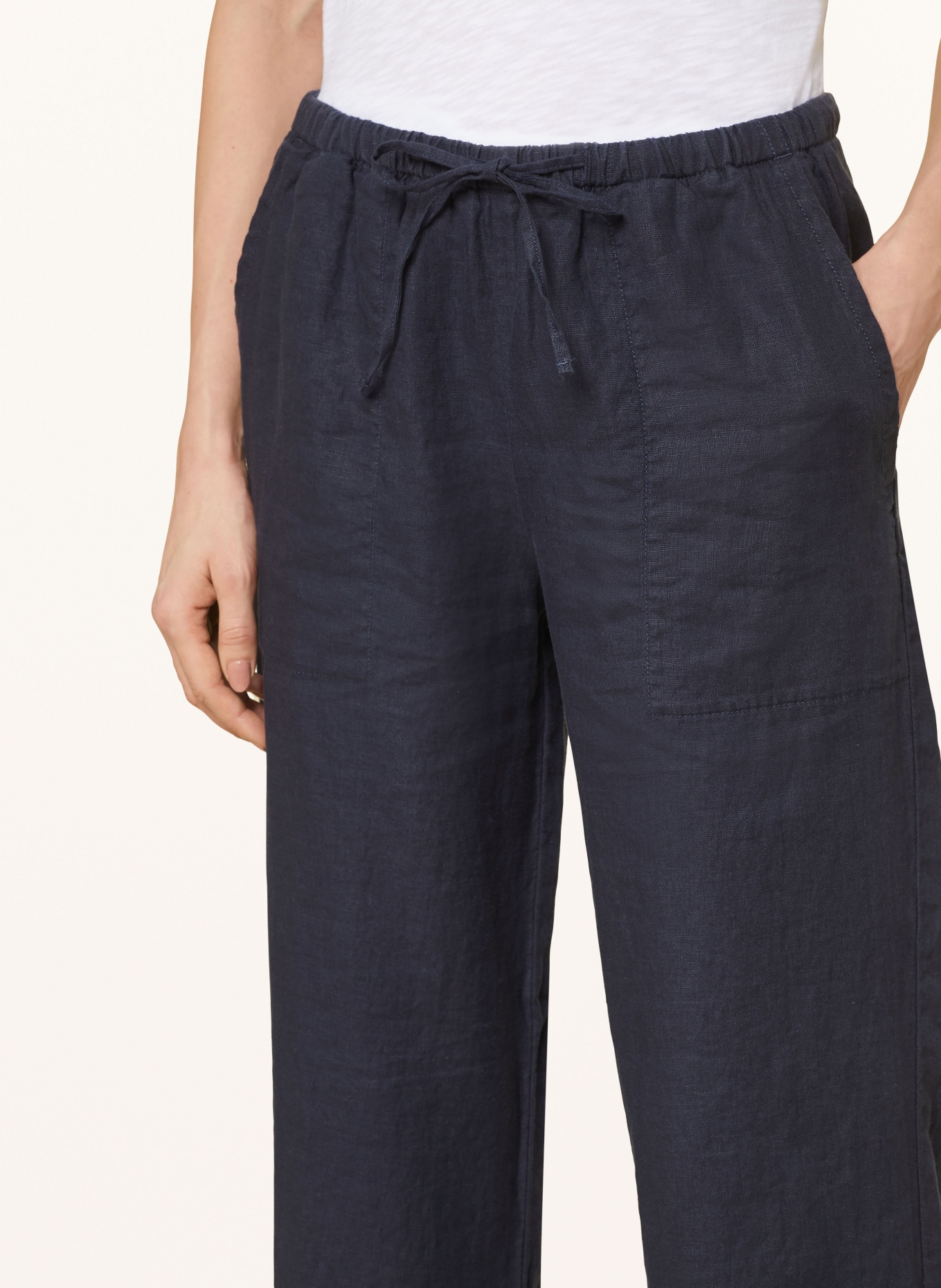 Marc O'Polo Linen pants in jogger style, Color: DARK BLUE (Image 5)