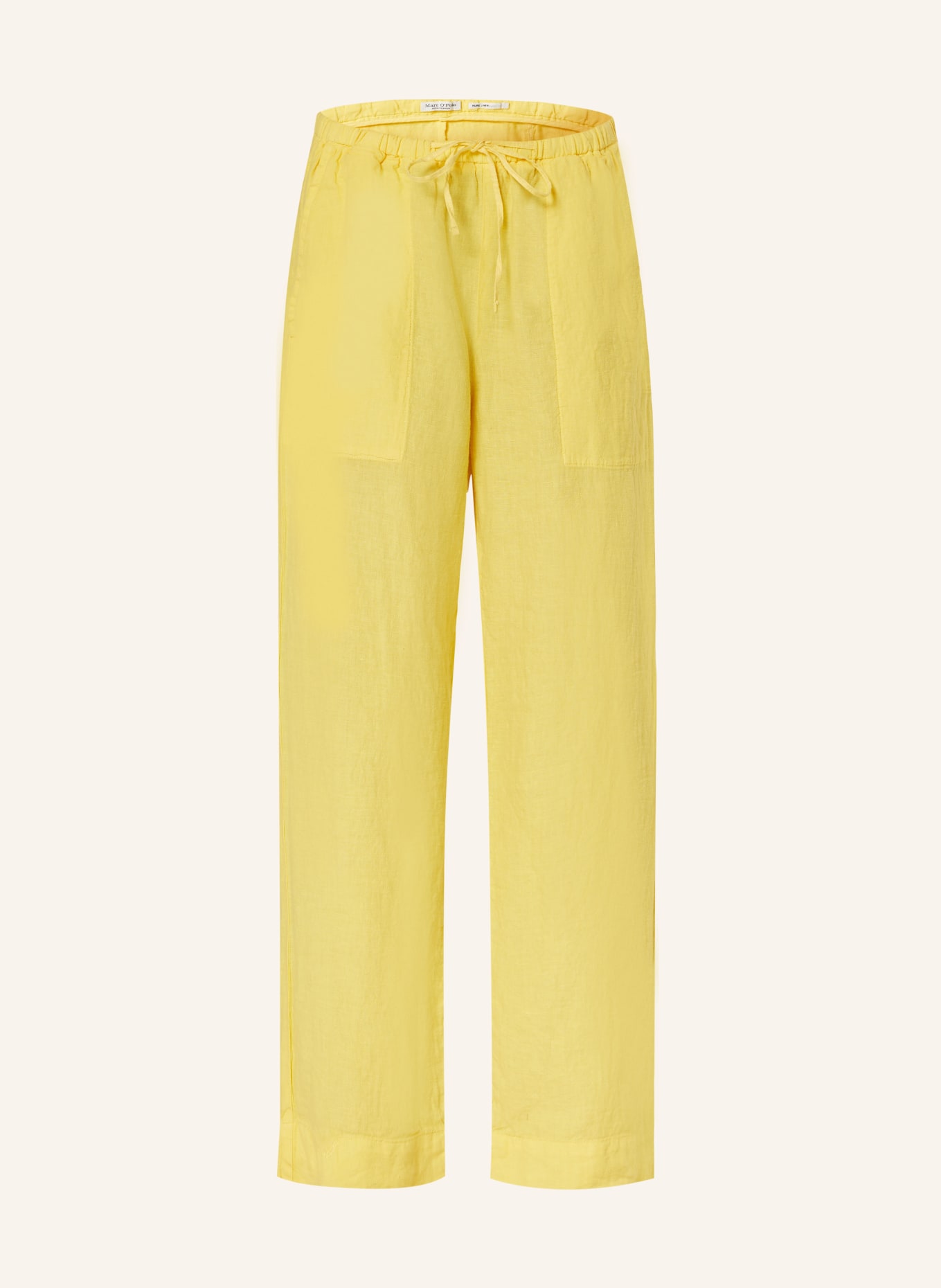 Marc O'Polo Linen pants in jogger style, Color: YELLOW (Image 1)