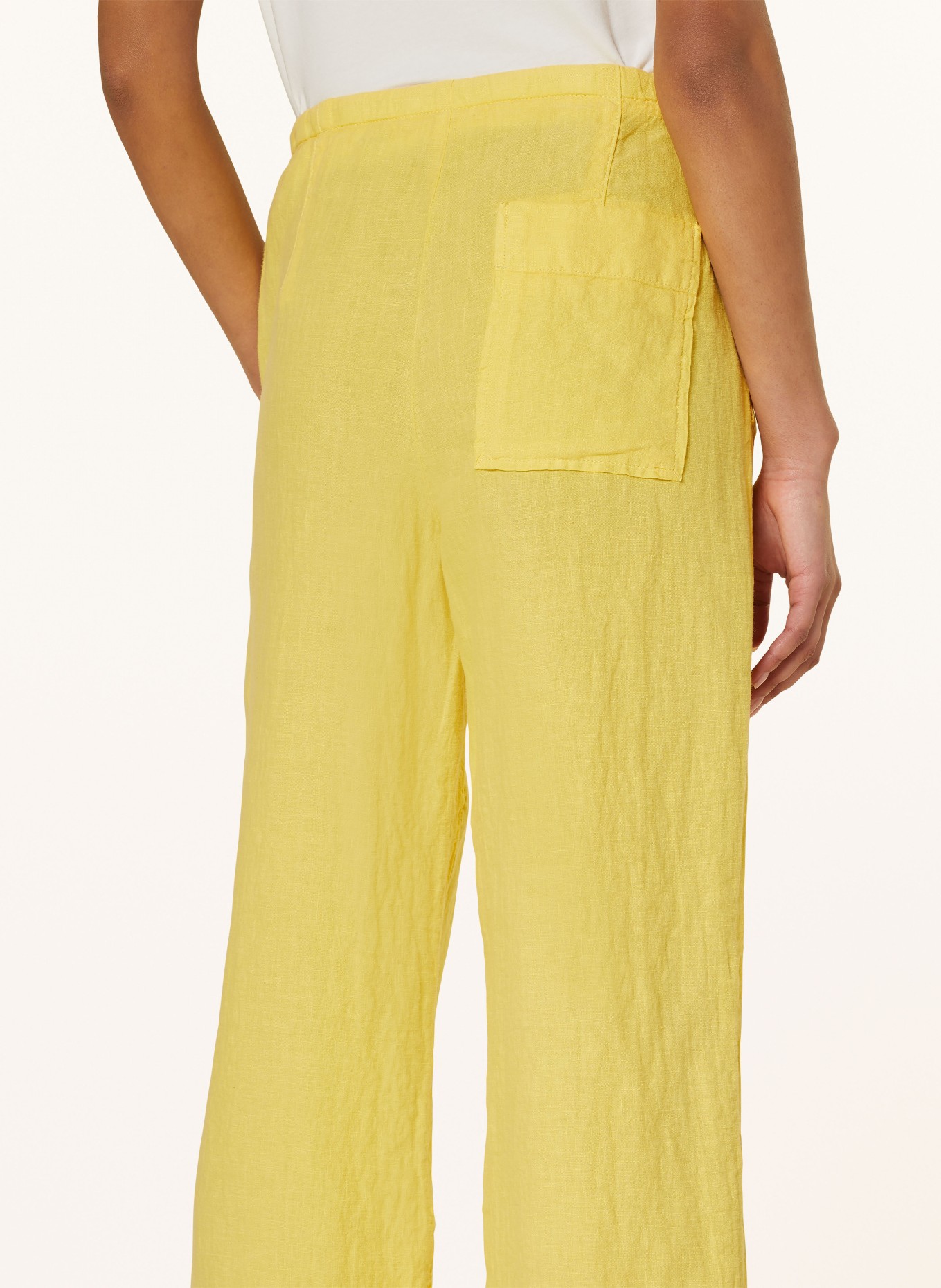 Marc O'Polo Linen pants in jogger style, Color: YELLOW (Image 5)