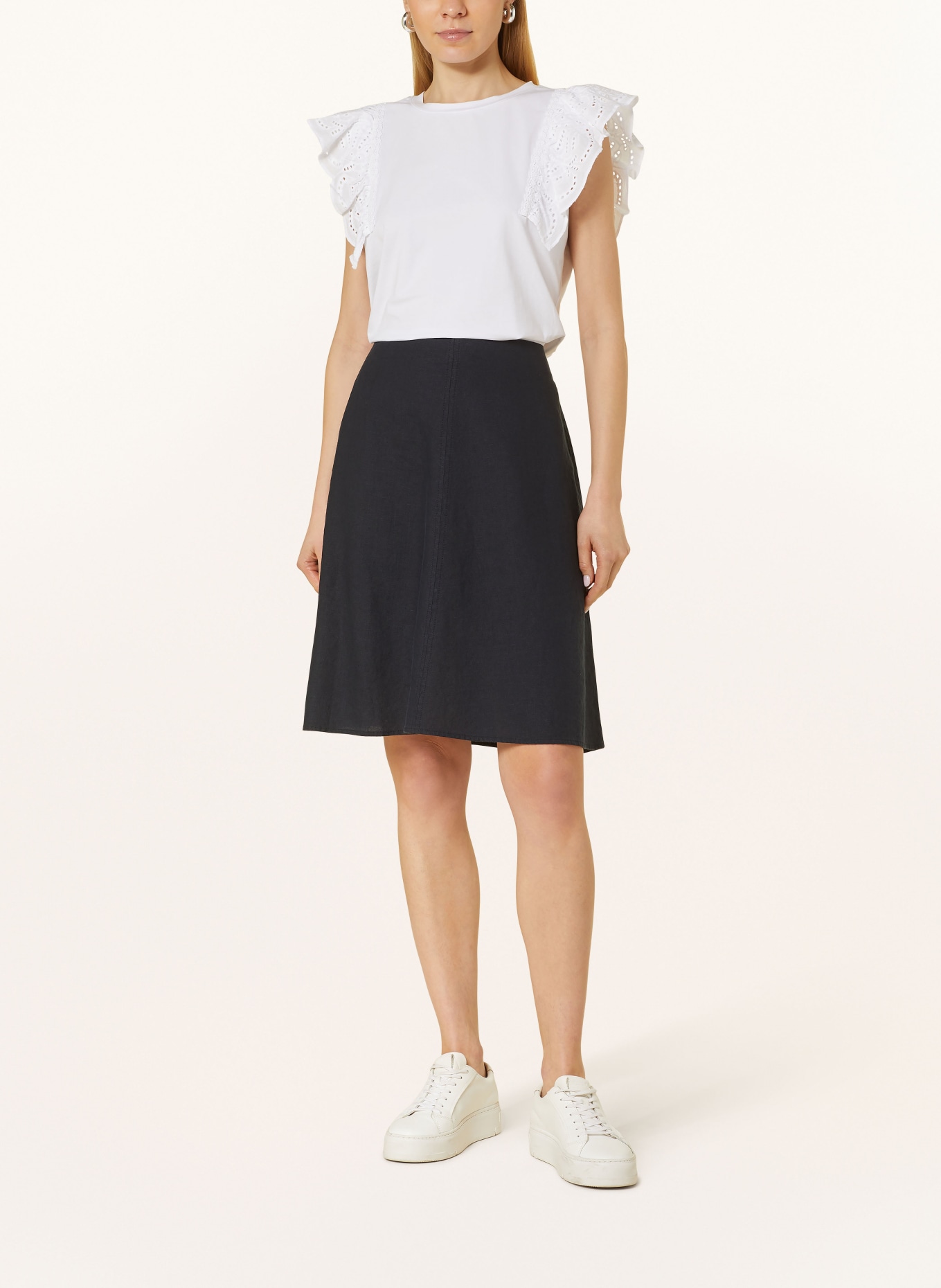 Marc O'Polo Linen skirt, Color: BLACK (Image 2)