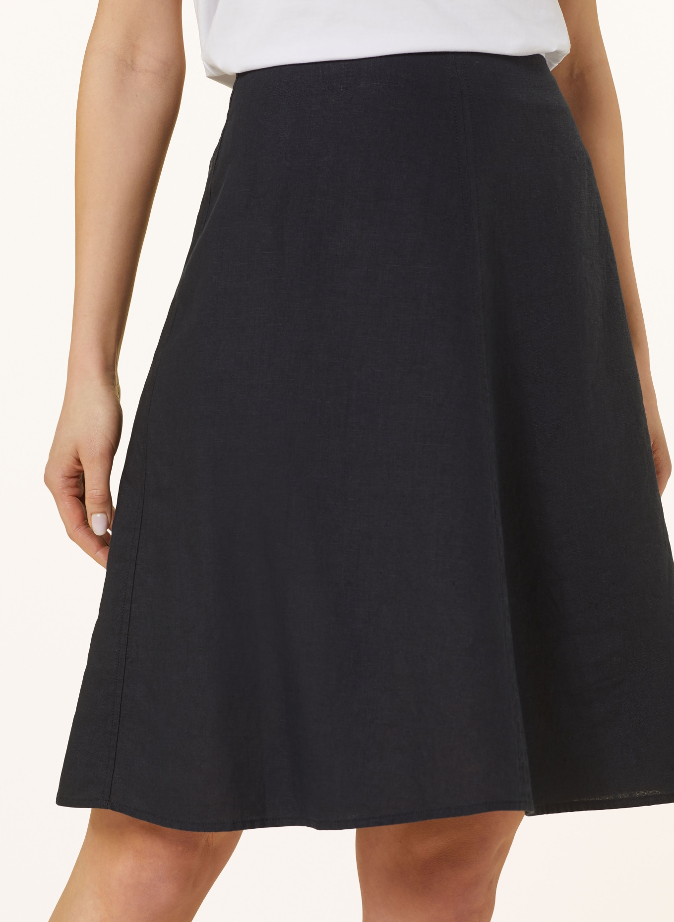 Marc O'Polo Linen skirt, Color: BLACK (Image 4)