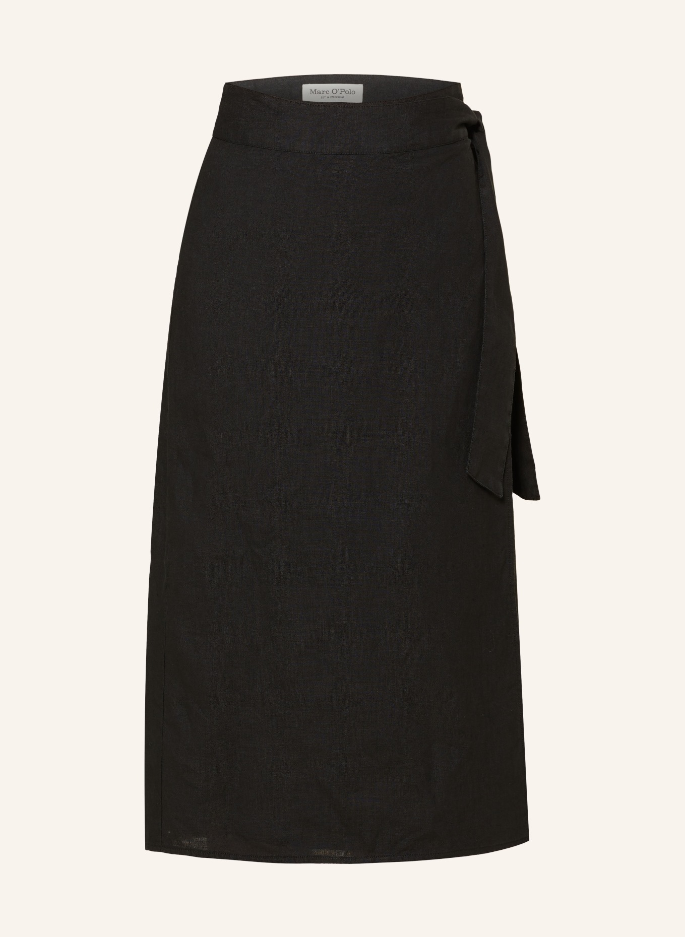 Marc O'Polo Wrap skirt in linen, Color: BLACK (Image 1)
