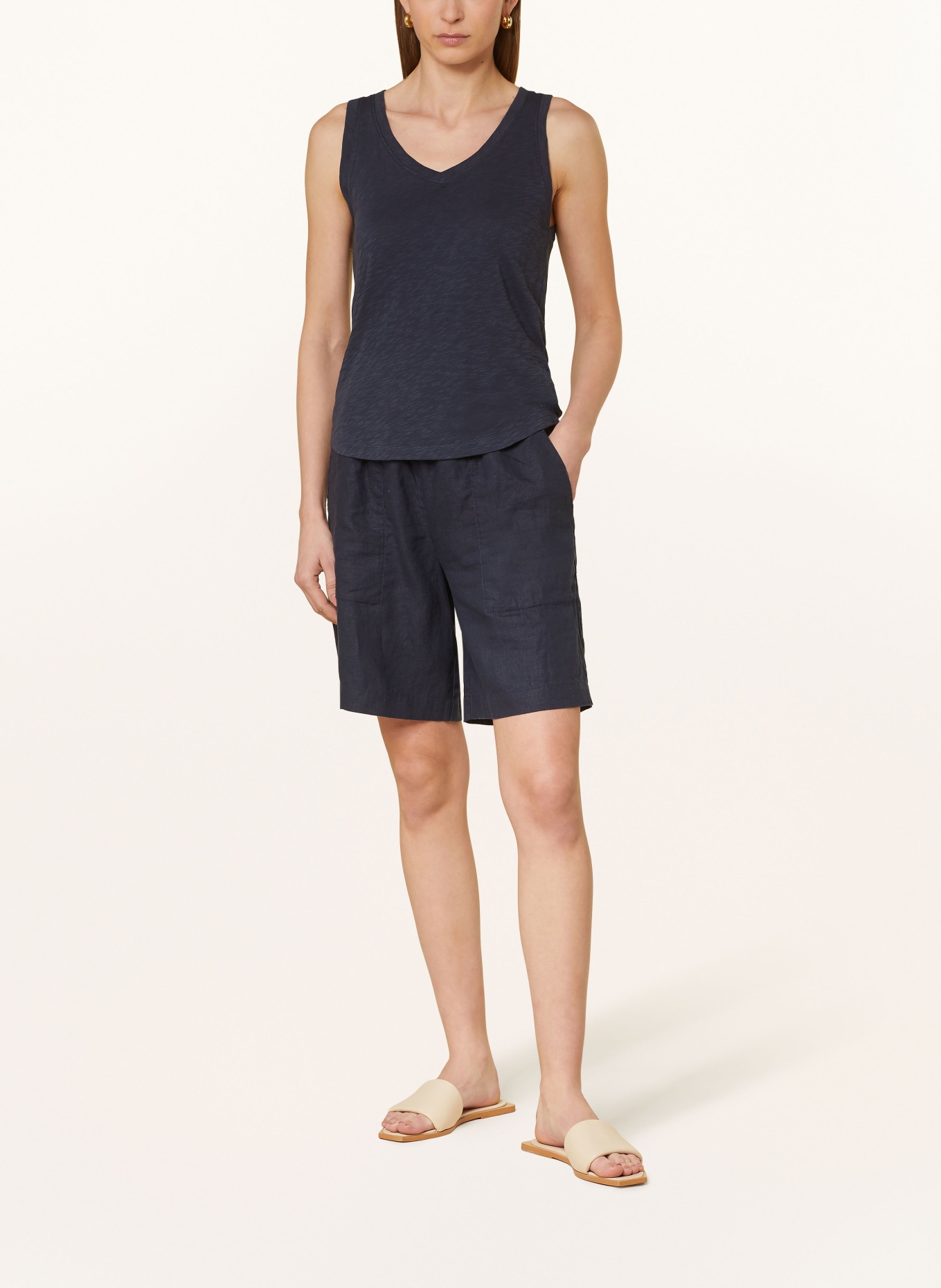 Marc O'Polo Linen shorts, Color: DARK BLUE (Image 2)